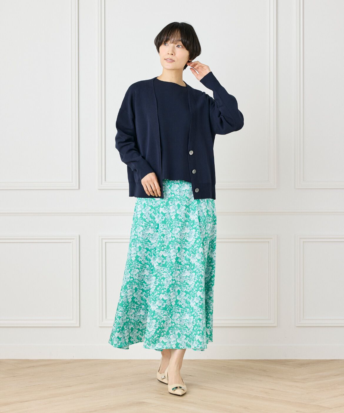 7-IDconcept.「《大きいサイズ》ノースリーブニットプルオーバー」|ニット・セーター|