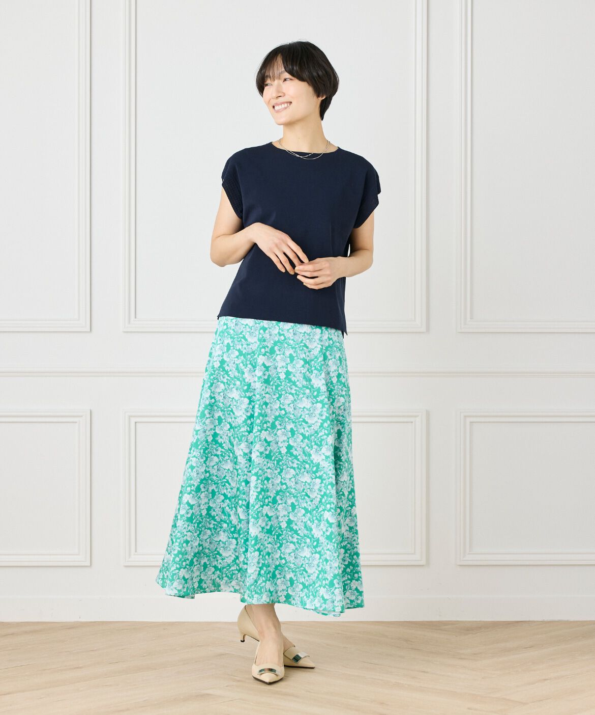 7-IDconcept.「《大きいサイズ》ノースリーブニットプルオーバー」|ニット・セーター|