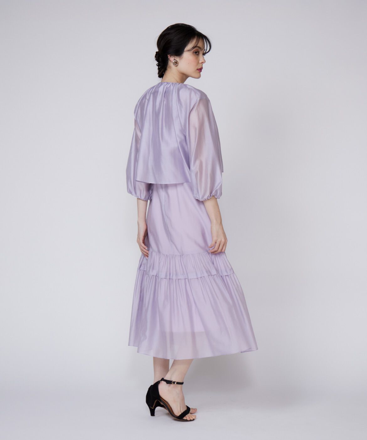 Maglie le cassetto「《大きいサイズ》シアーショートブラウス」|シャツ・ブラウス|