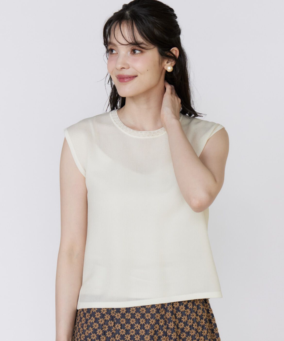 Maglie le cassetto「ブレード付きシアーニット」|ニット・セーター|