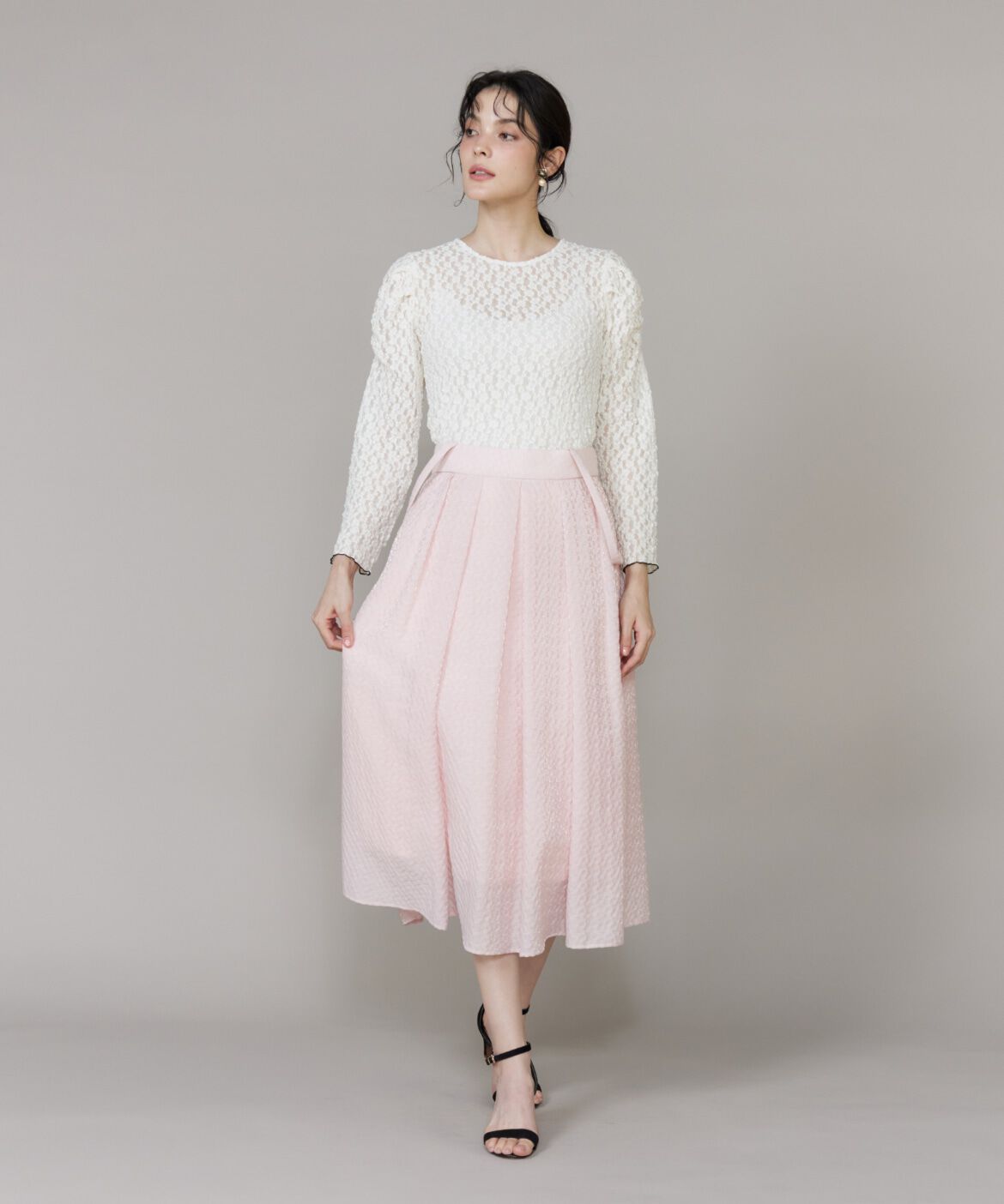 Maglie le cassetto「配色レースカットソー」|Tシャツ・カットソー|