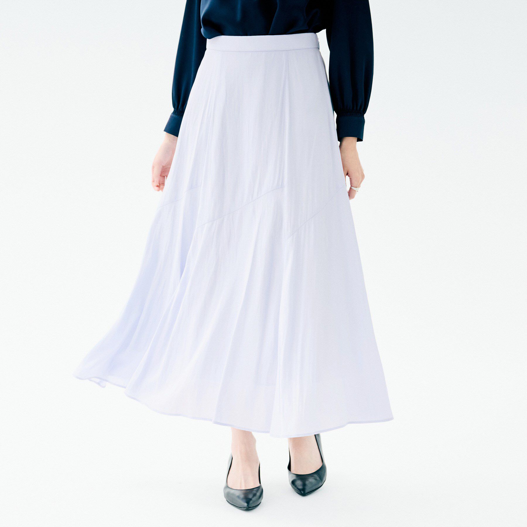 UNTITLED「【洗える/セレモニーにも/後ろウエストゴム】ロングスカート」|スカート|