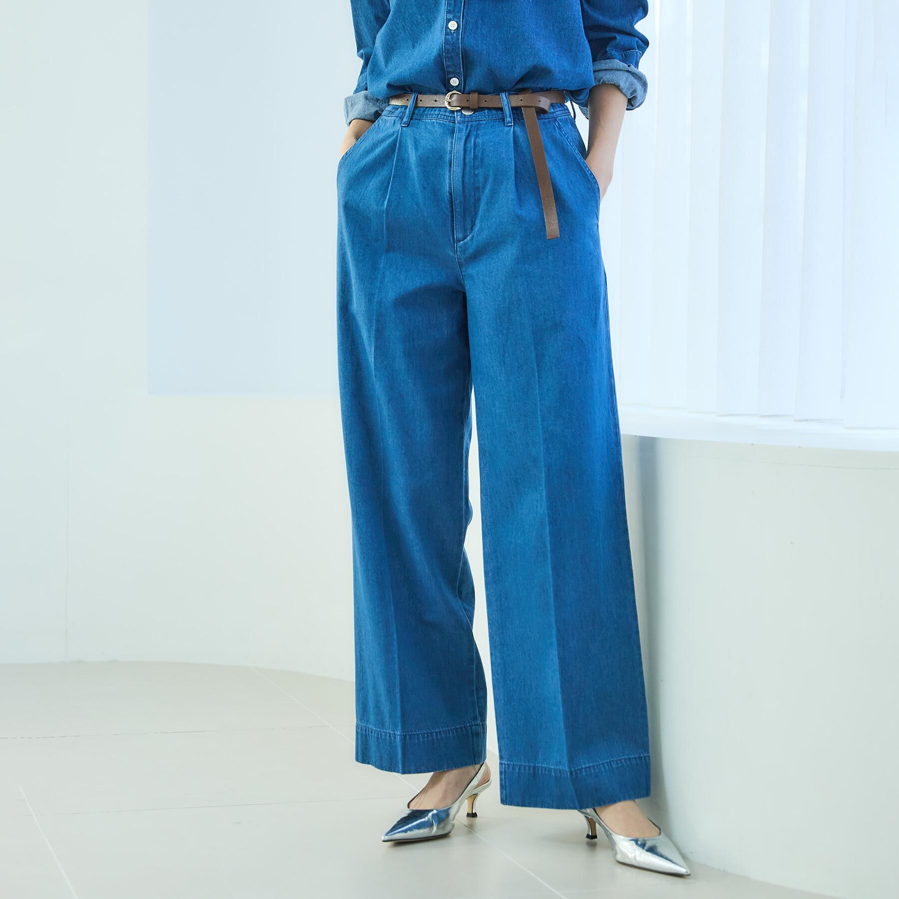 UNTITLED「ライトウェイトデニムパンツ」|デニム|ブルー(092)