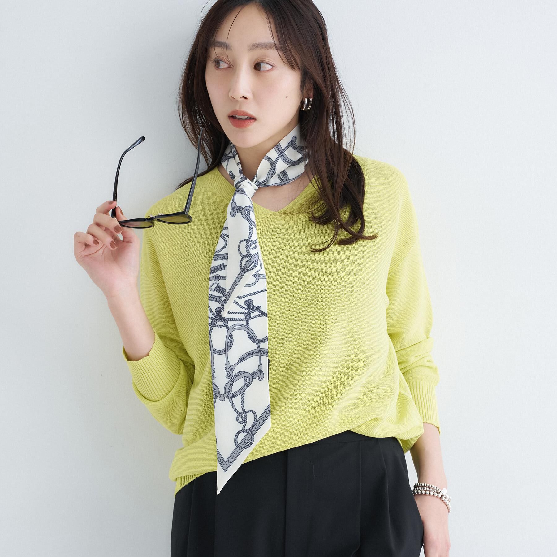 UNTITLED「ドライタッチVネックニット」|ニット・セーター|