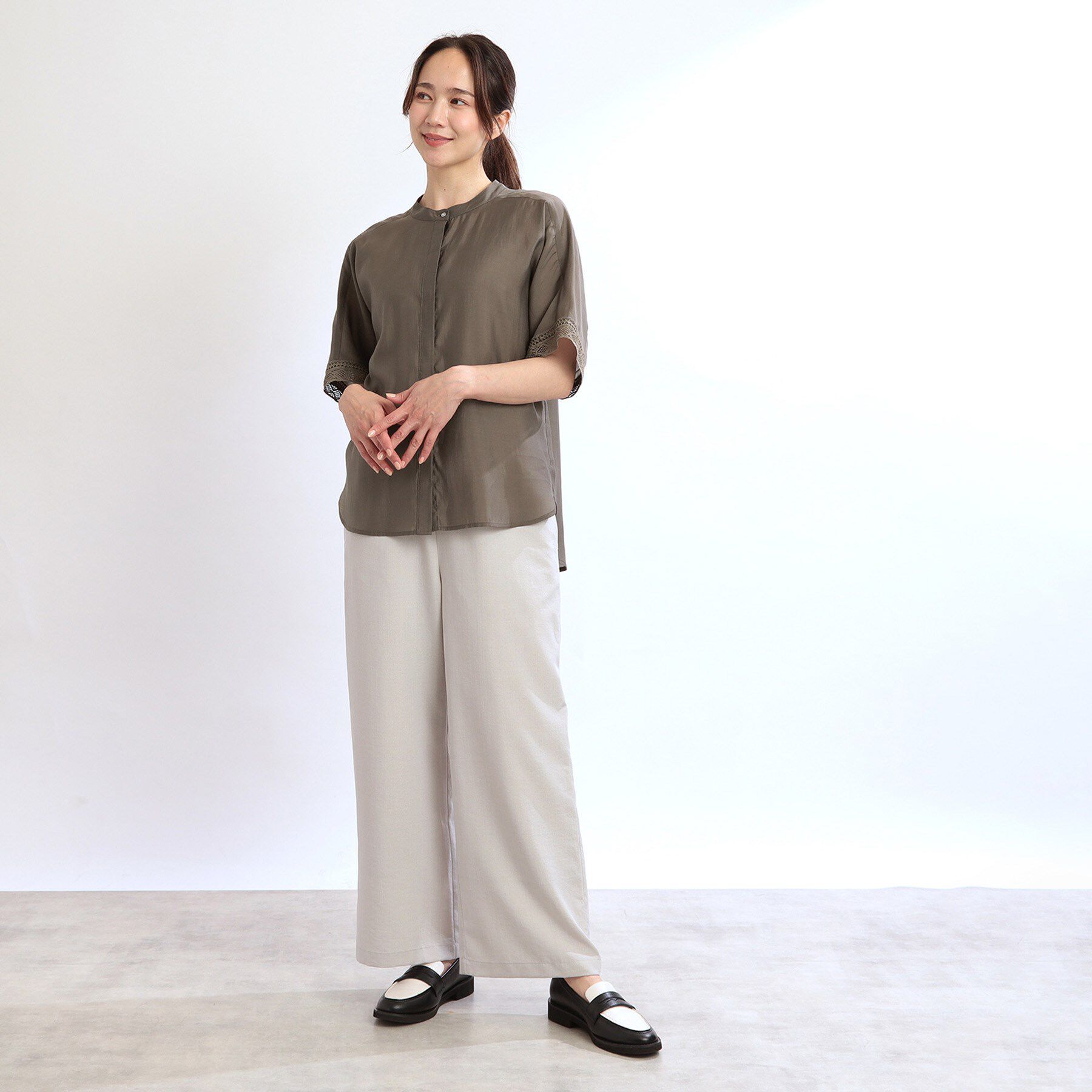 Reflect「【夏SALE／E‐QUALITY／手洗い可】オフボディドルマンブラウス」|シャツ・ブラウス|