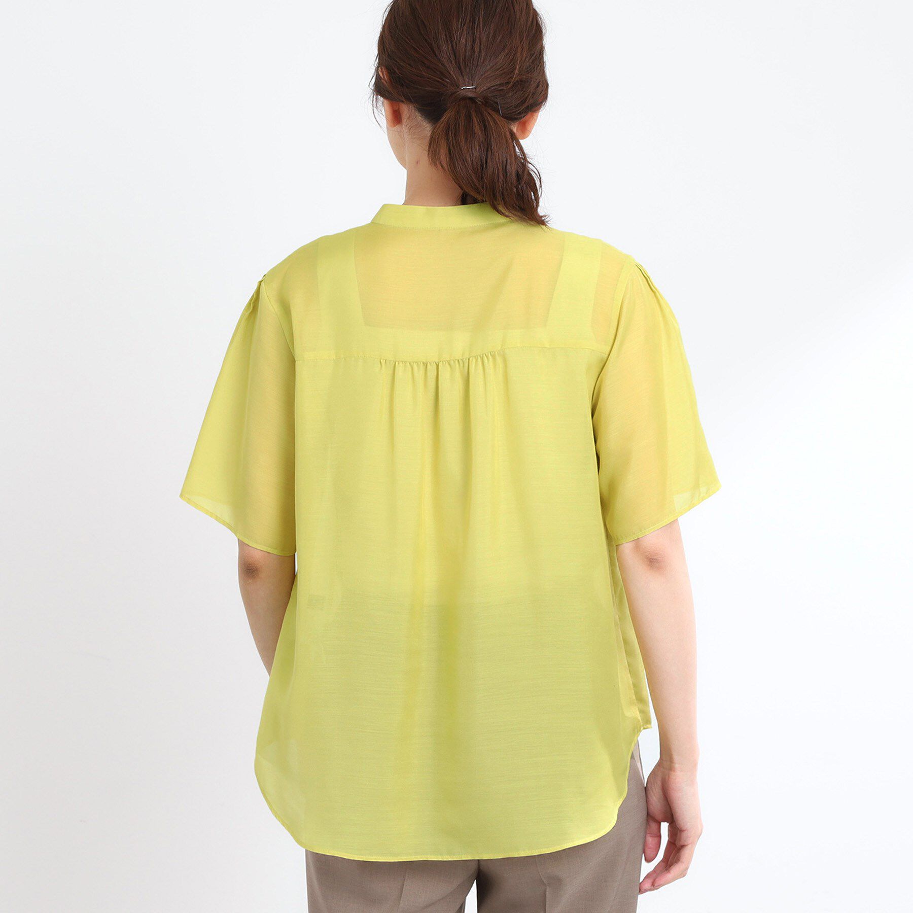 Reflect「【選べる5色◎／マシンウォッシュ可】シャーリングデザインブラウス」|シャツ・ブラウス|