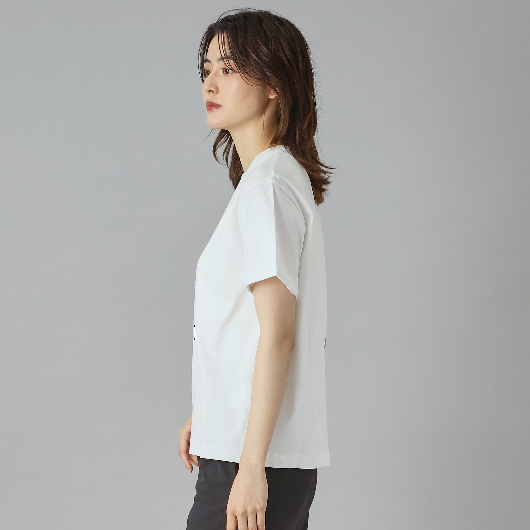 DRESSTERIOR「【接触冷感／抗菌防臭／消臭】アイスクリアコットンキャットTシャツ」|Tシャツ・カットソー|