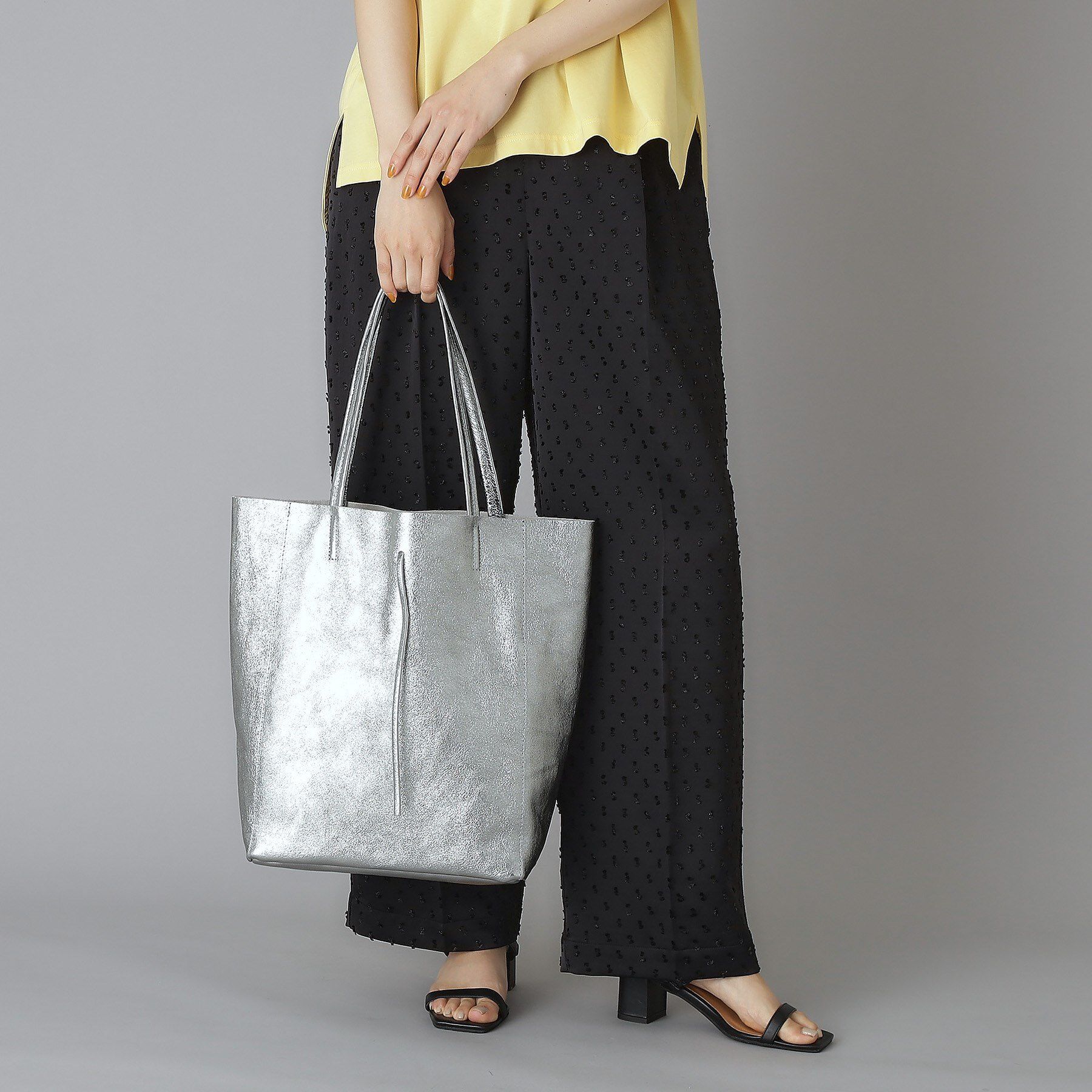 DRESSTERIOR「MILOS（ミロス）メタリックラミネートトートバッグ」|トートバッグ|