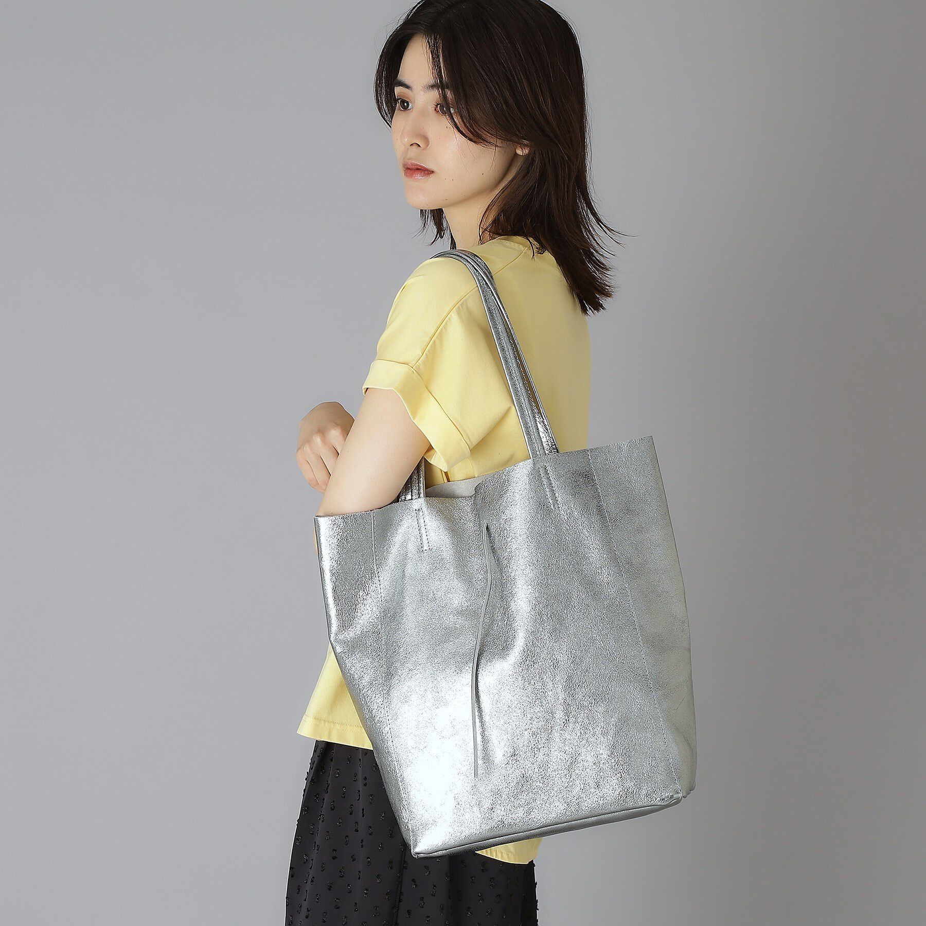 DRESSTERIOR「MILOS（ミロス）メタリックラミネートトートバッグ」|トートバッグ|