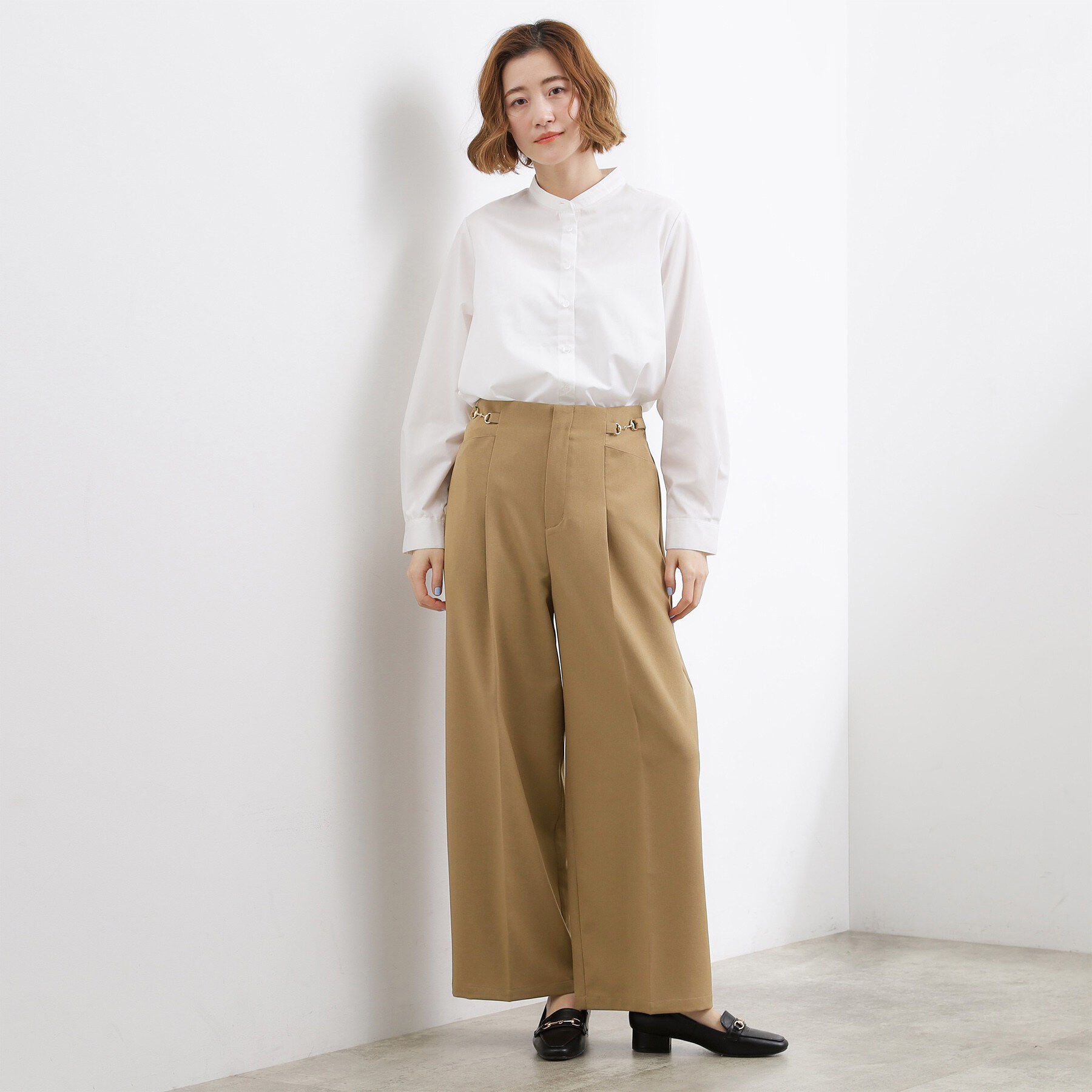 grove「シンプルを品よく格上げ　サイドビットワイドパンツ」|その他|