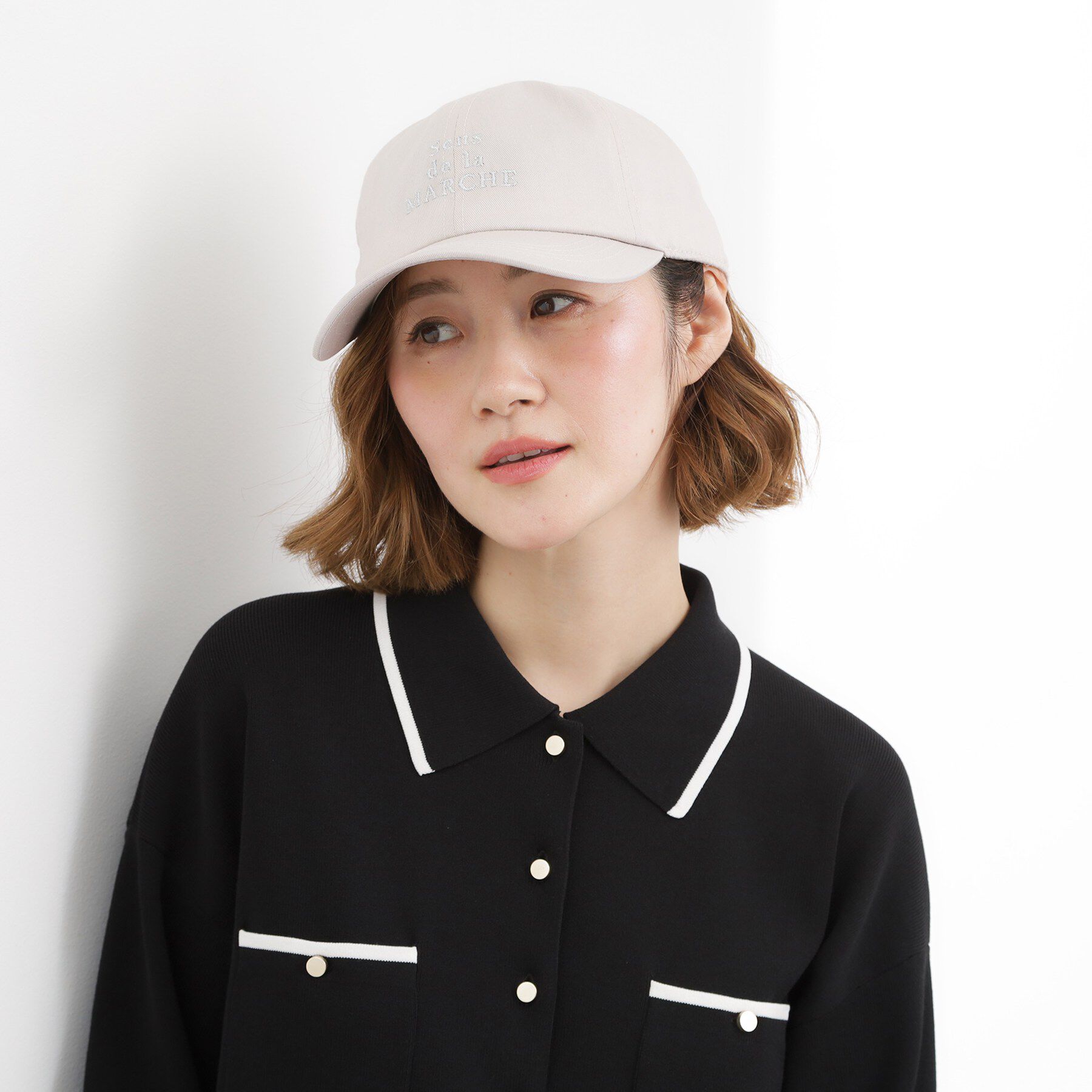 grove「ロゴラメ刺繍キャップ」|キャップ・キャスケット|