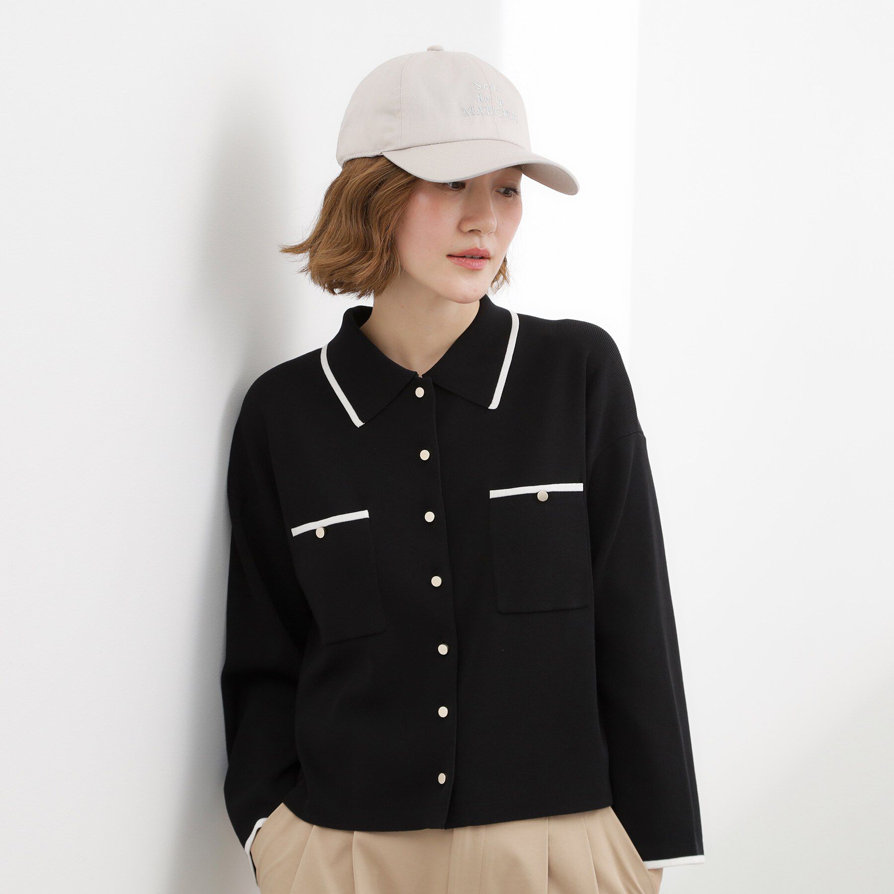 grove「ロゴラメ刺繍キャップ」|キャップ・キャスケット|