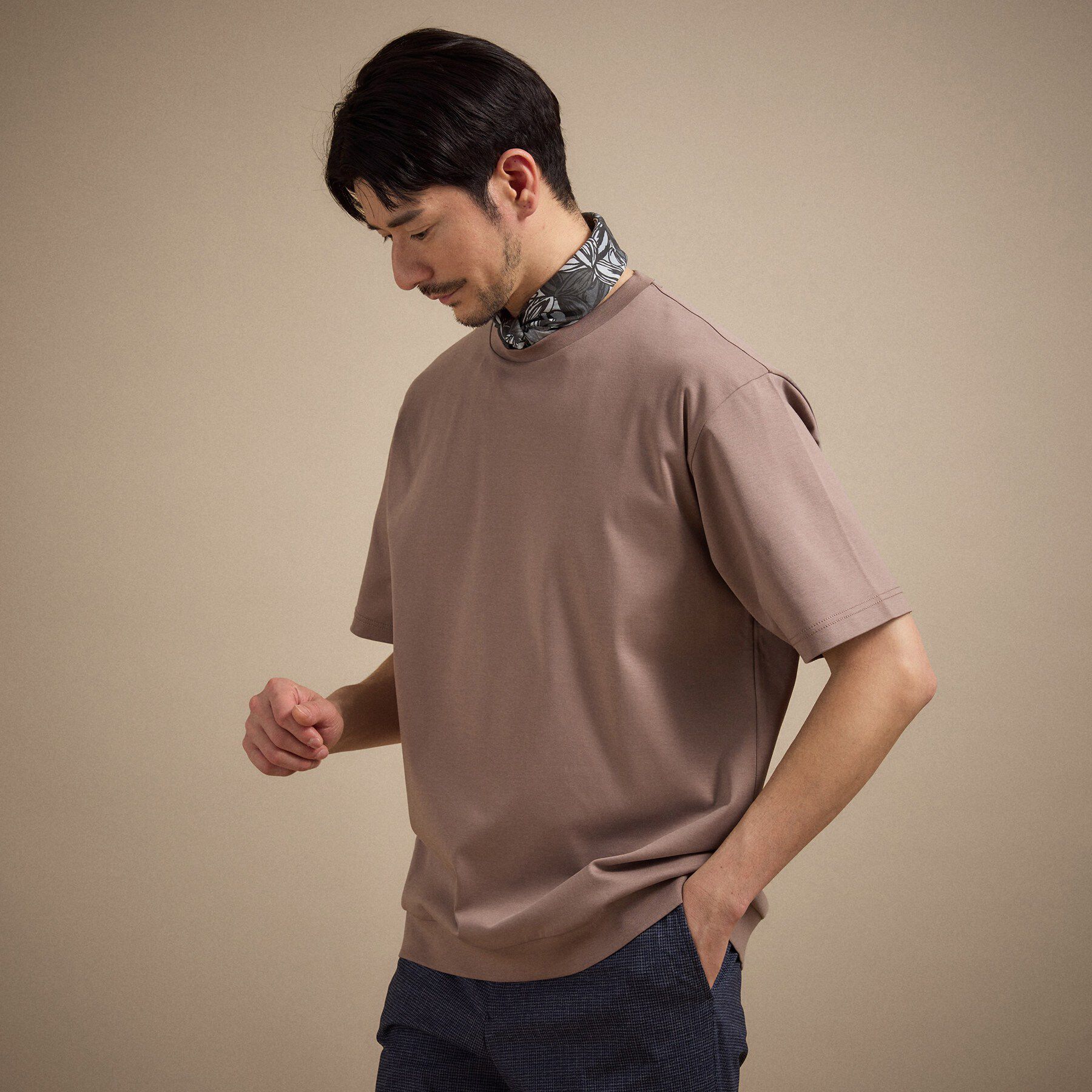 TAKEO KIKUCHI「アイスクリアコットン プルオーバー」|Tシャツ・カットソー|トープ(054)