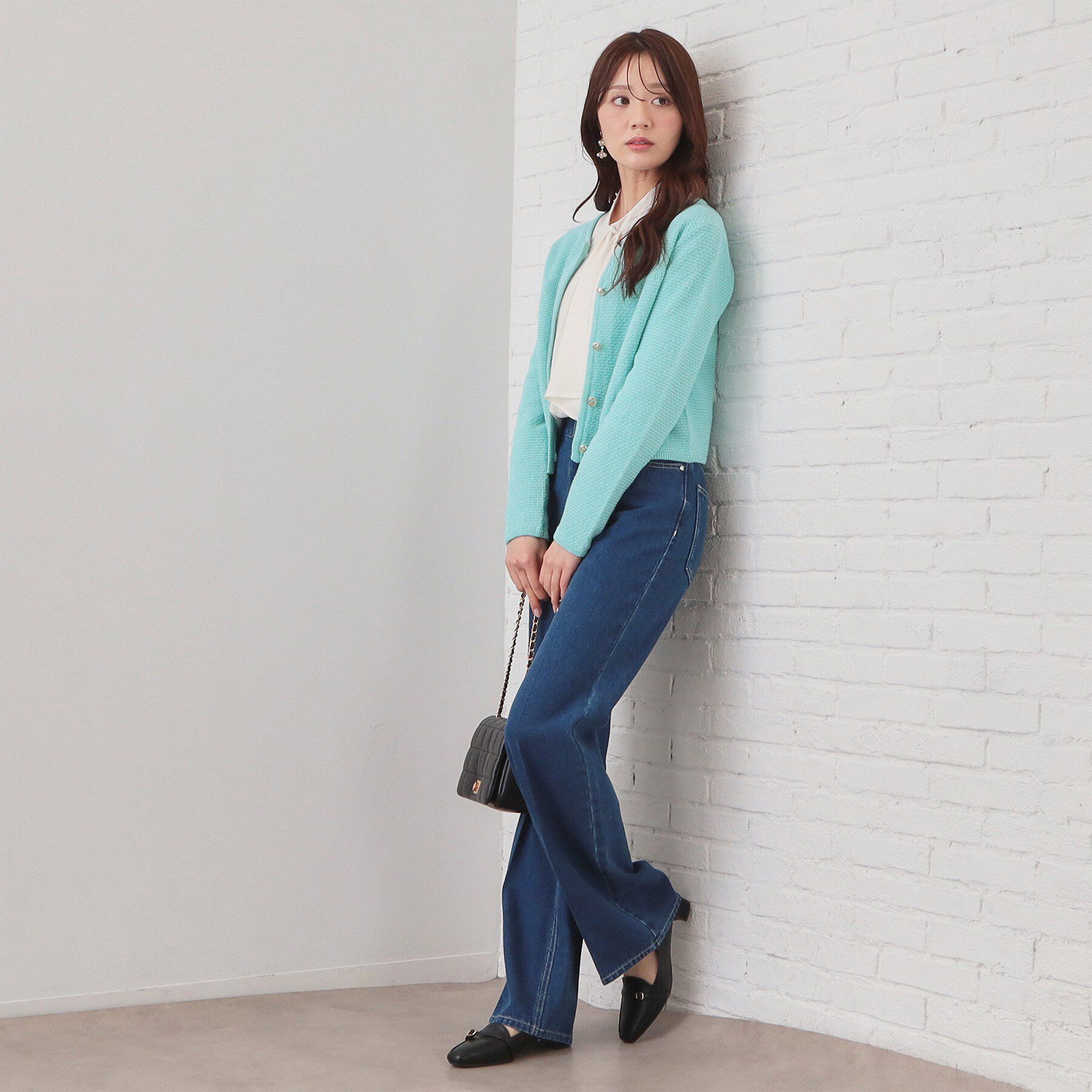 index「ラメリリーボクシーショートカーディガン【洗濯機OK】」|カーディガン|