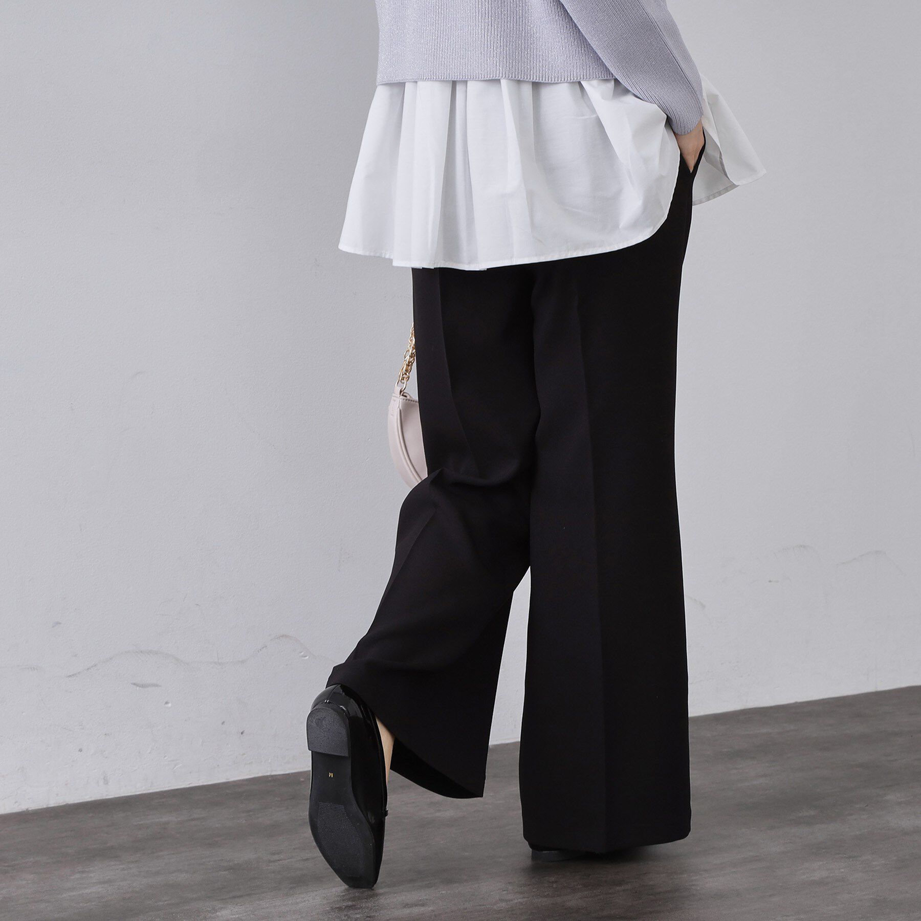 OPAQUE.CLIP「イージーフレアパンツ【洗濯機OK】」|その他|