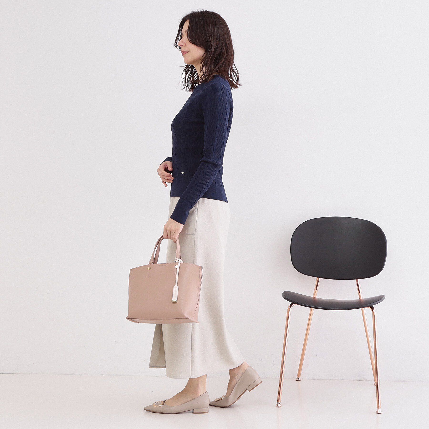 OPAQUE.CLIP「ケーブル編みニット【洗濯機OK】」|ニット・セーター|