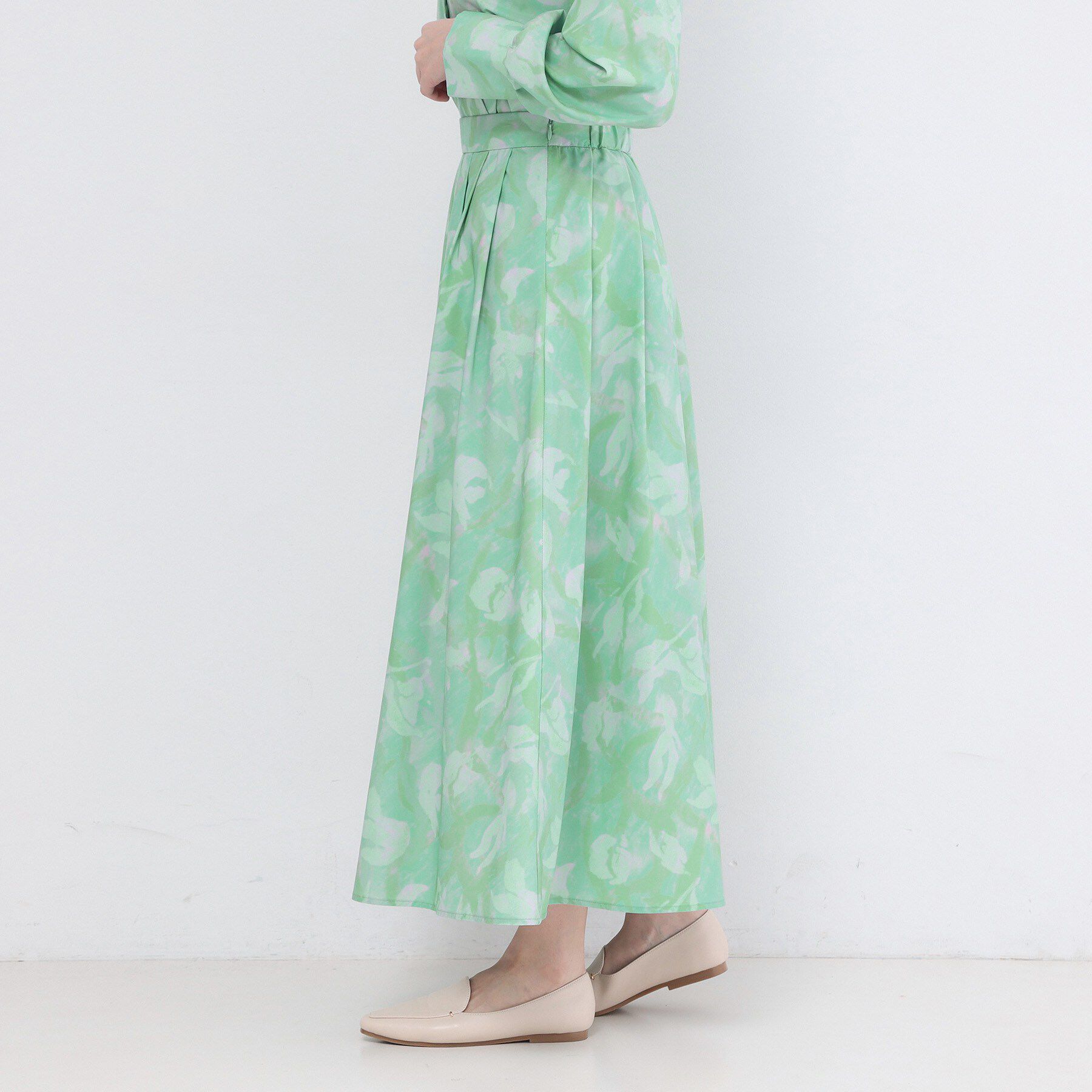 OPAQUE.CLIP「アートプリントフレアスカート【洗濯機OK】」|スカート|