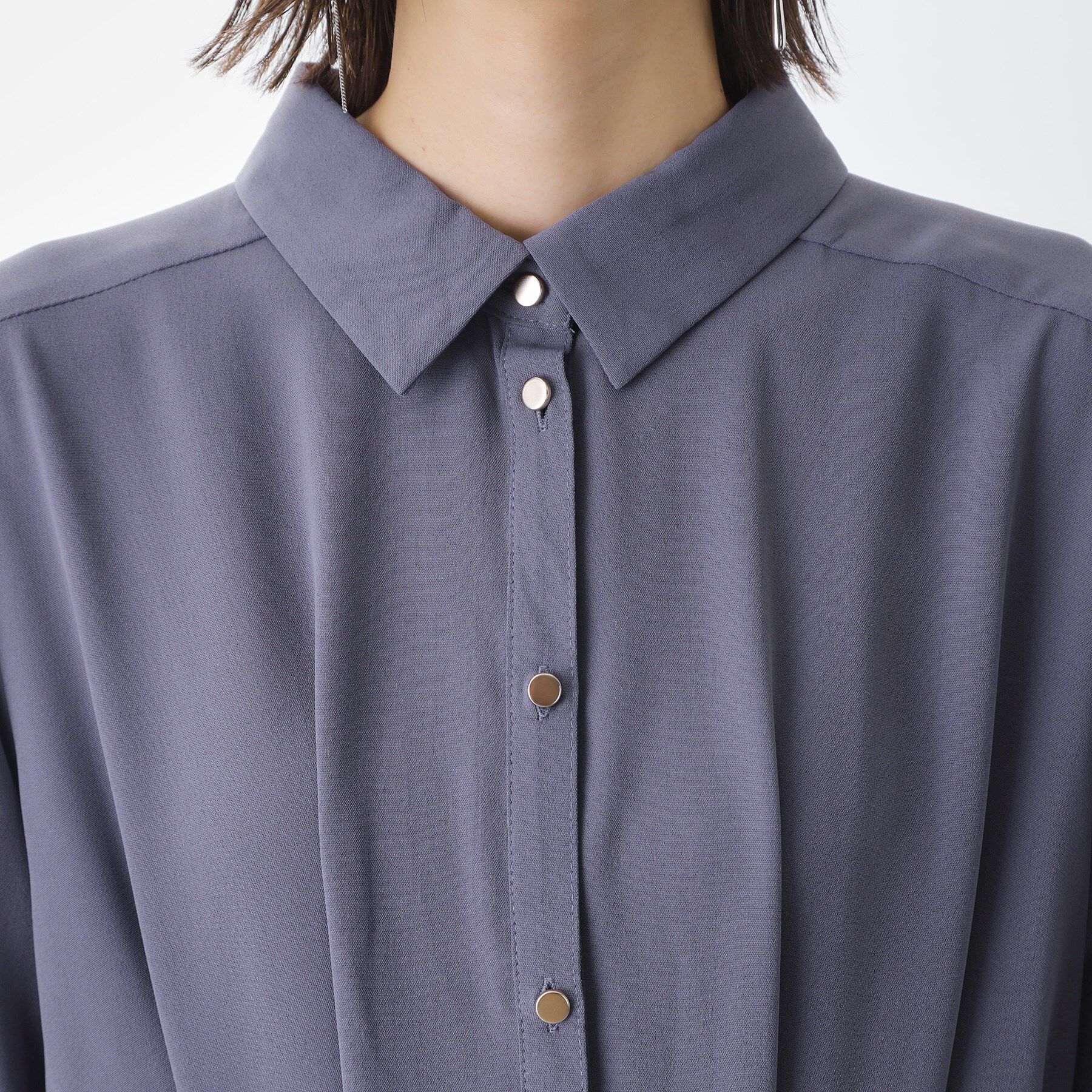 THE SHOP TK「5分袖シャツワンピース【防シワ/吸水速乾/UVケア/洗濯機OK】」|ワンピース|