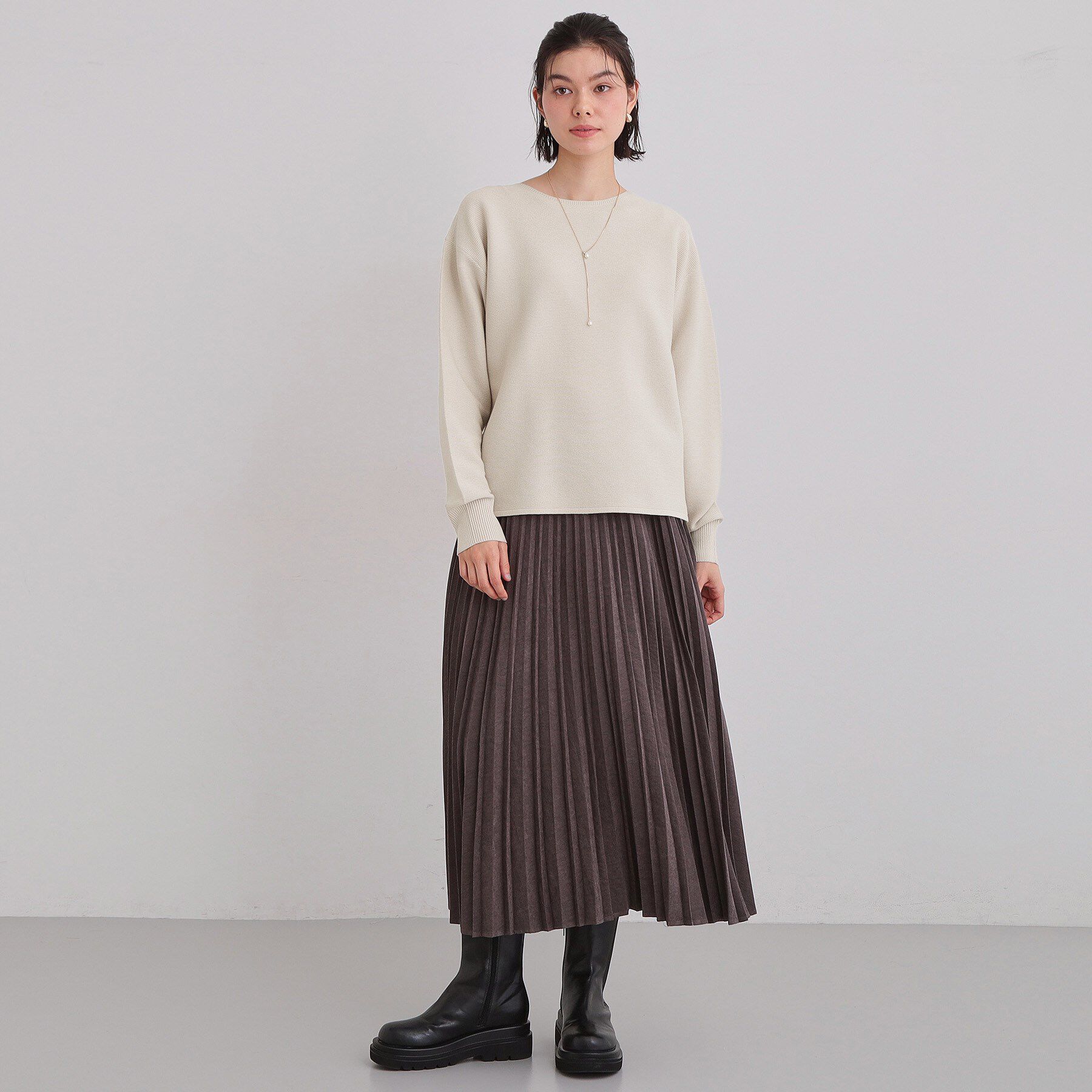 THE SHOP TK「【S-XLサイズ/選べる6色】どこから見ても美しい ガーターニット/洗濯機OK」|ニット・セーター|