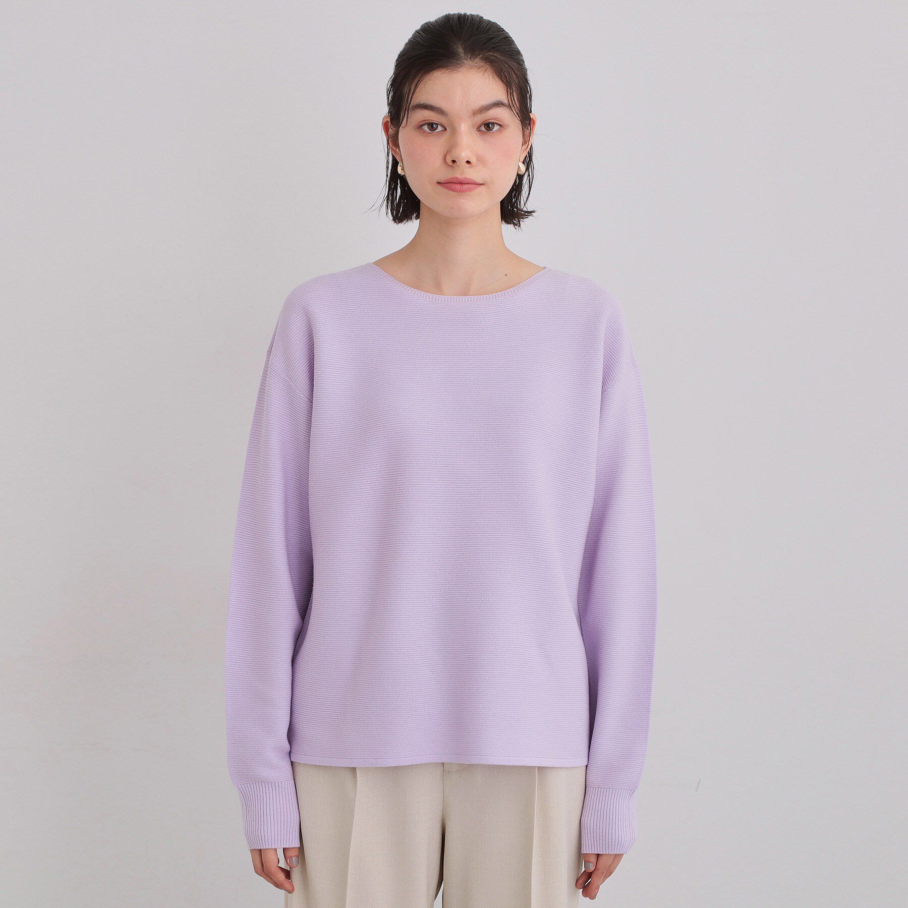 THE SHOP TK「【S-XLサイズ/選べる6色】どこから見ても美しい ガーターニット/洗濯機OK」|ニット・セーター|