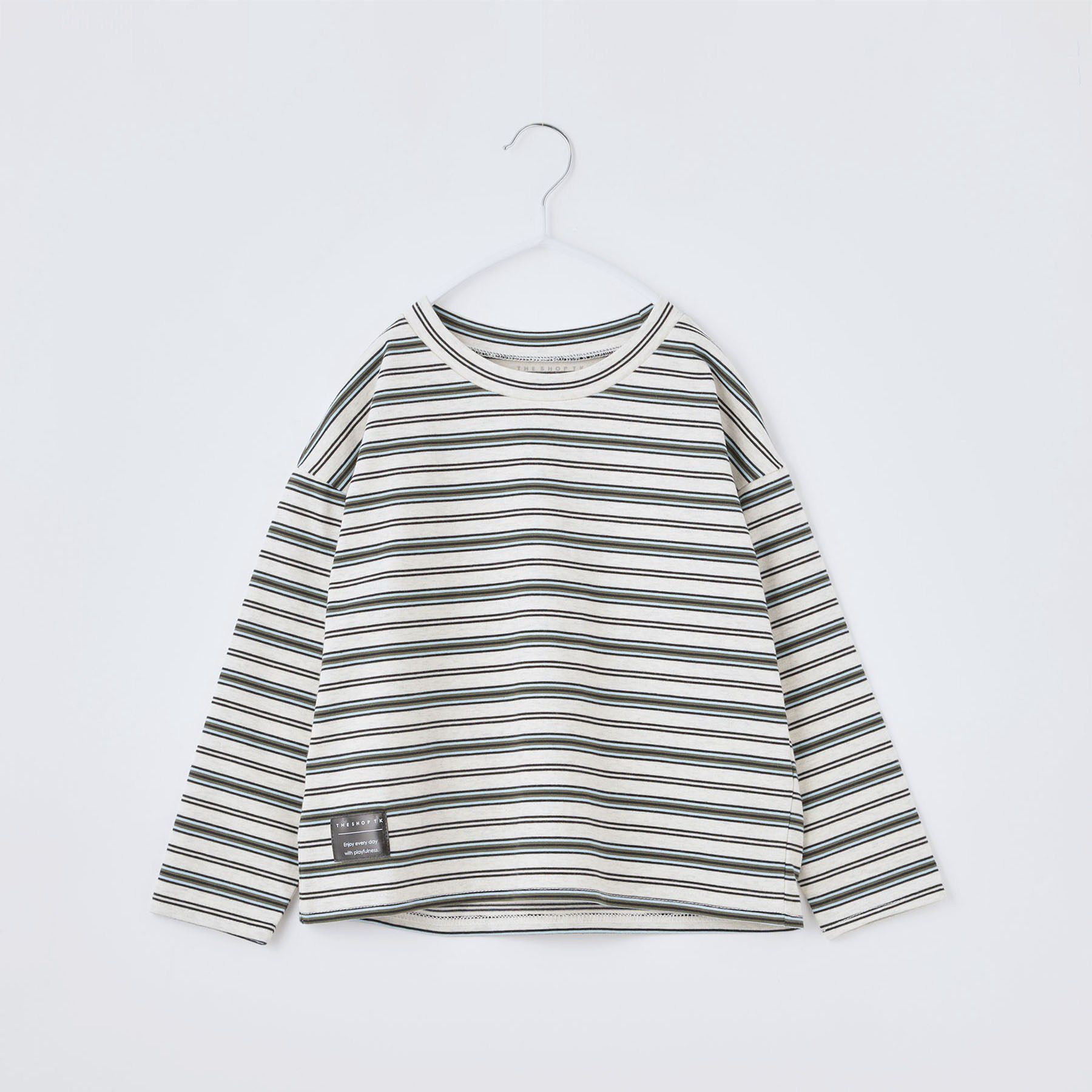 THE SHOP TK「【110-160】マルチボーダーロンT」|Tシャツ・カットソー|アイボリー(304)