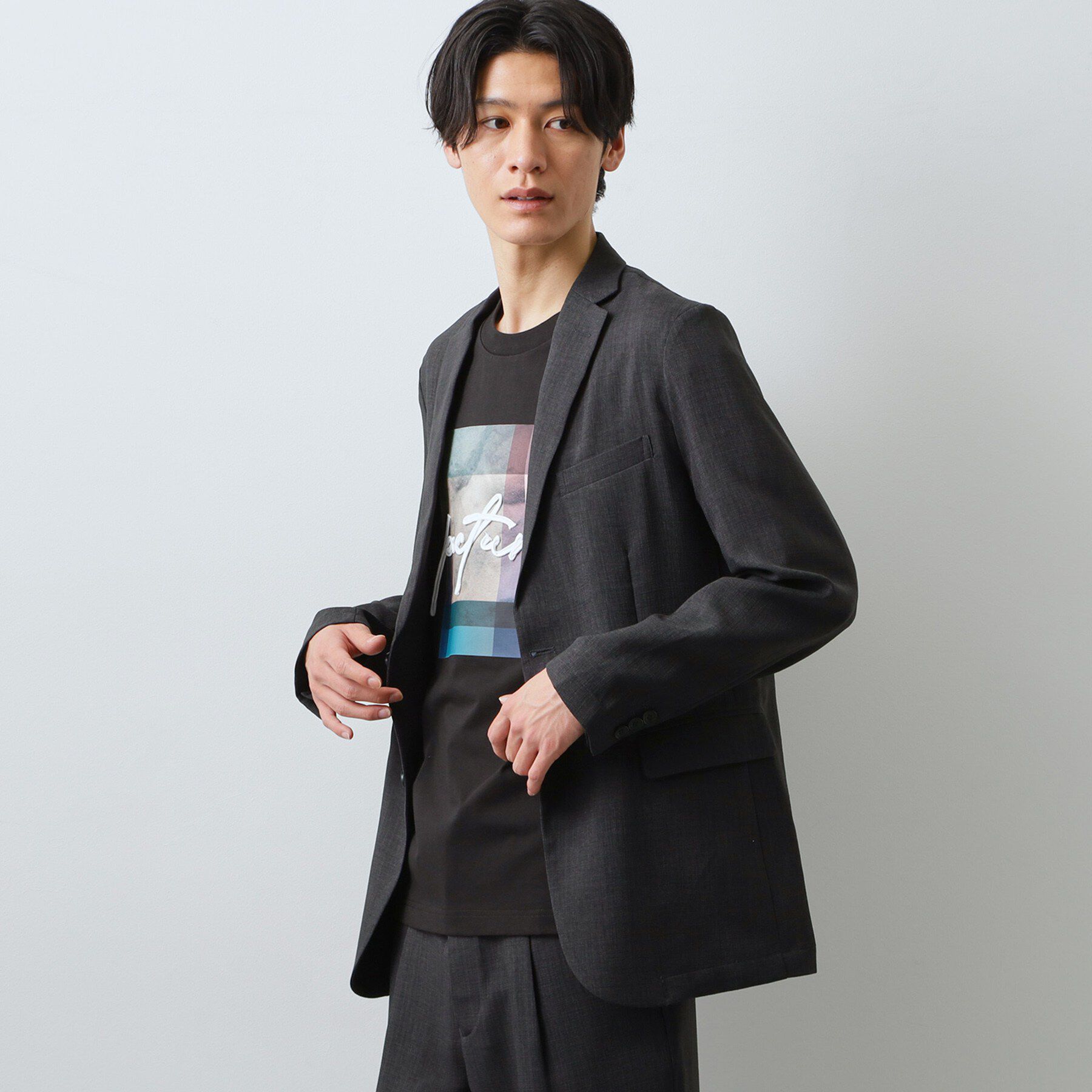 THE SHOP TK「【LINO FINE】リネンライク テーラードジャケット UVカット/イージーケア/吸水速乾/洗濯機」|テーラードジャケット|