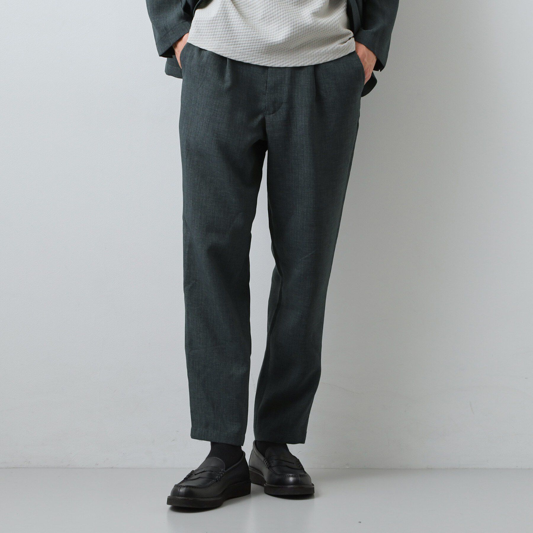 THE SHOP TK「【LINO FINE】リネンライク イージースラックス UVカット/イージーケア/吸水速乾/洗濯機O」|その他|