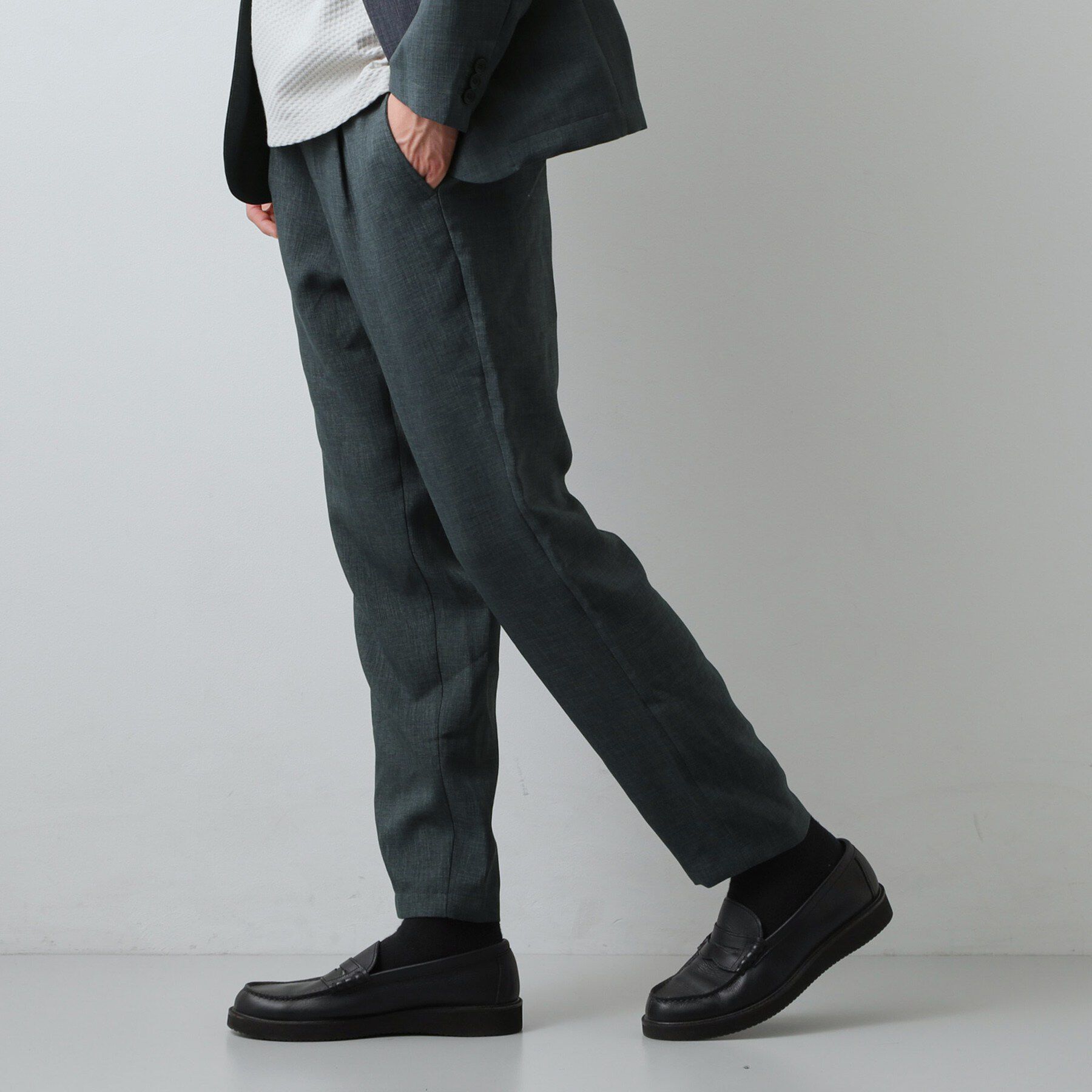 THE SHOP TK「【LINO FINE】リネンライク イージースラックス UVカット/イージーケア/吸水速乾/洗濯機O」|その他|