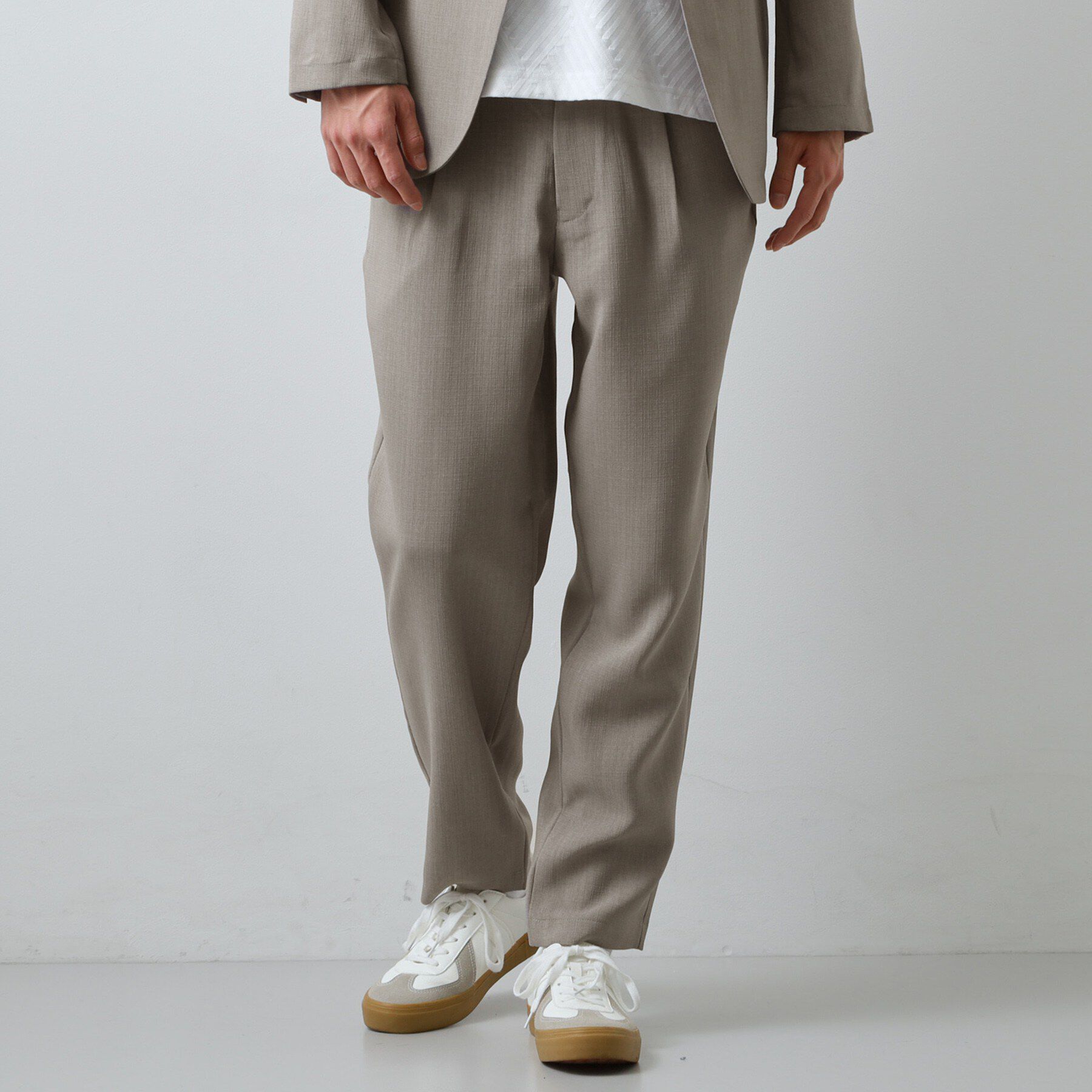 THE SHOP TK「【LINO FINE】リネンライク イージースラックス UVカット/イージーケア/吸水速乾/洗濯機O」|その他|