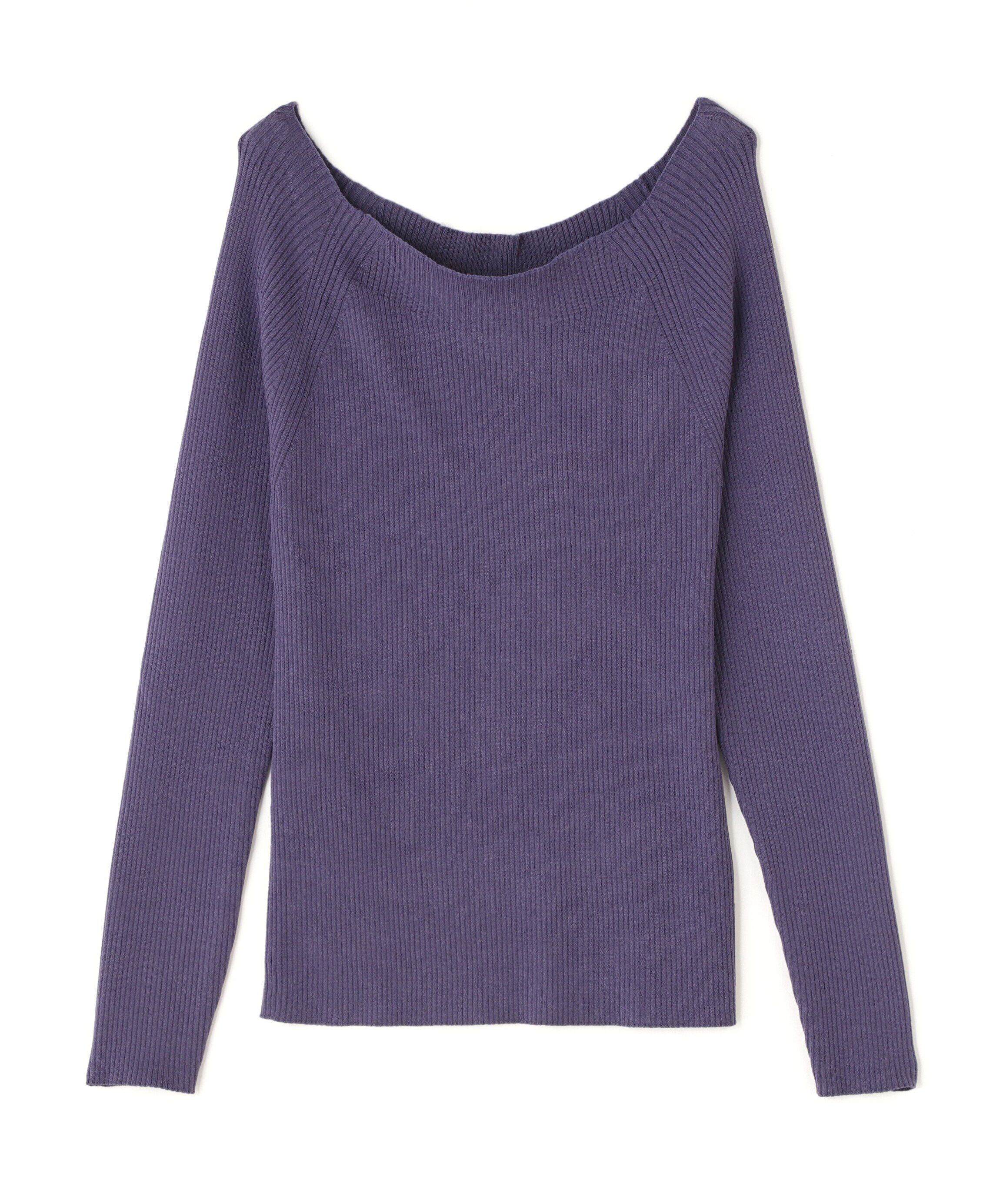  「リブベーシックシリーズ ボートネックニット」|ニット・セーター|