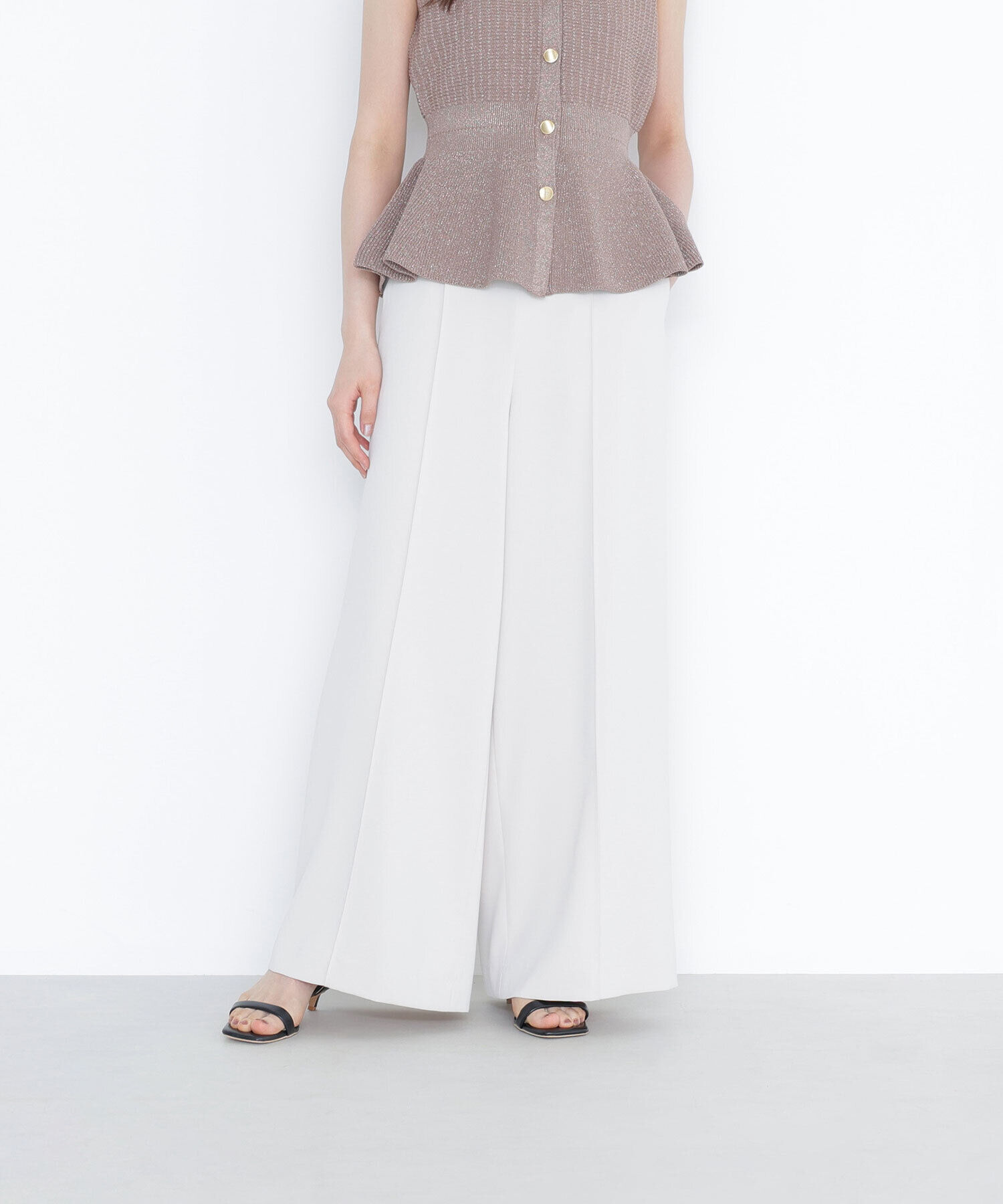  「リラクシーワイドパンツ」|その他|エクリュ1