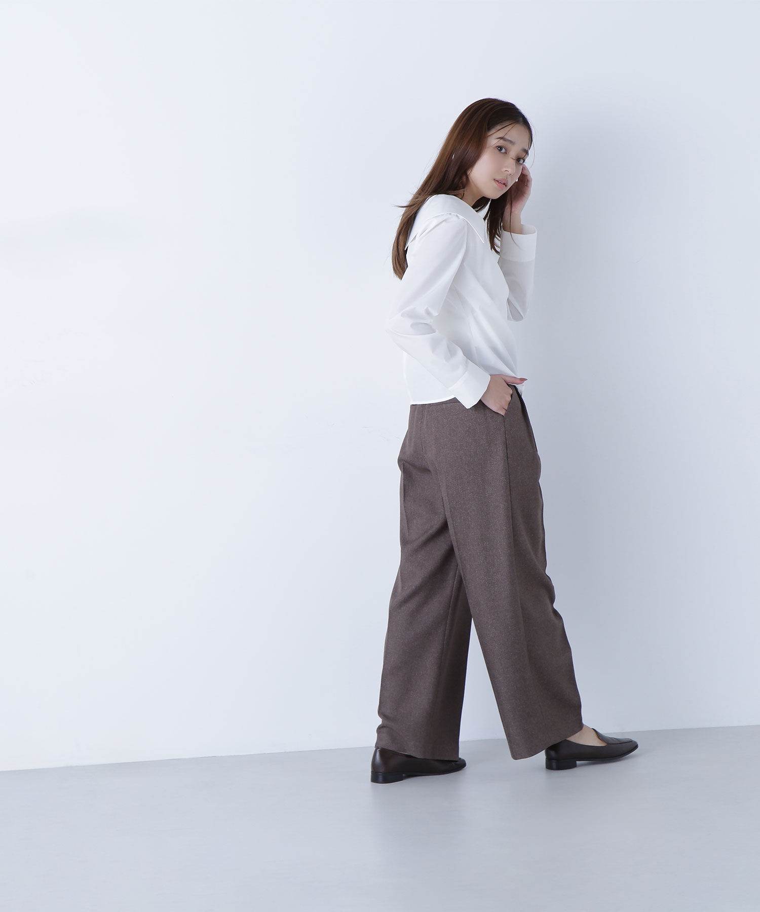  「カシュクールデザインブラウス」|シャツ・ブラウス|