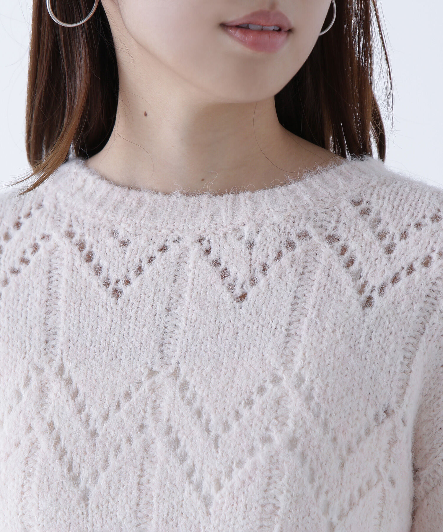  「スカラップクロップドニット」|ニット・セーター|