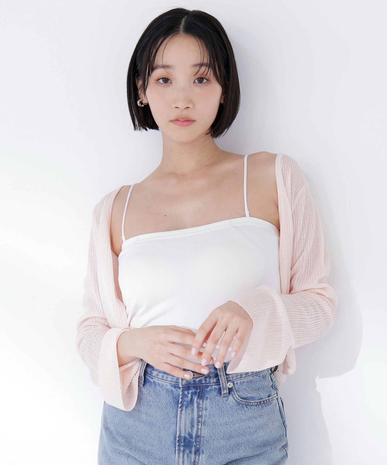  「カップ付インナーシリーズ ベアトップ」|Tシャツ・カットソー|オフホワイト1