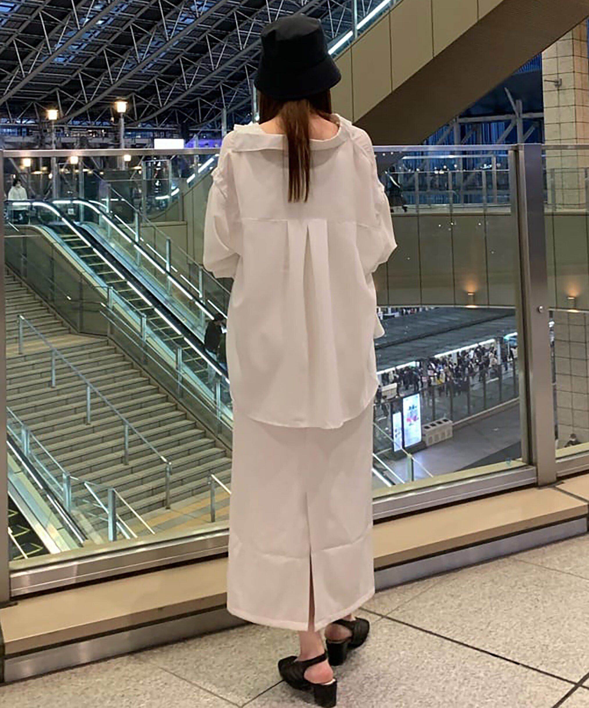  「肩スリットシアービッグシャツ」|シャツ・ブラウス|