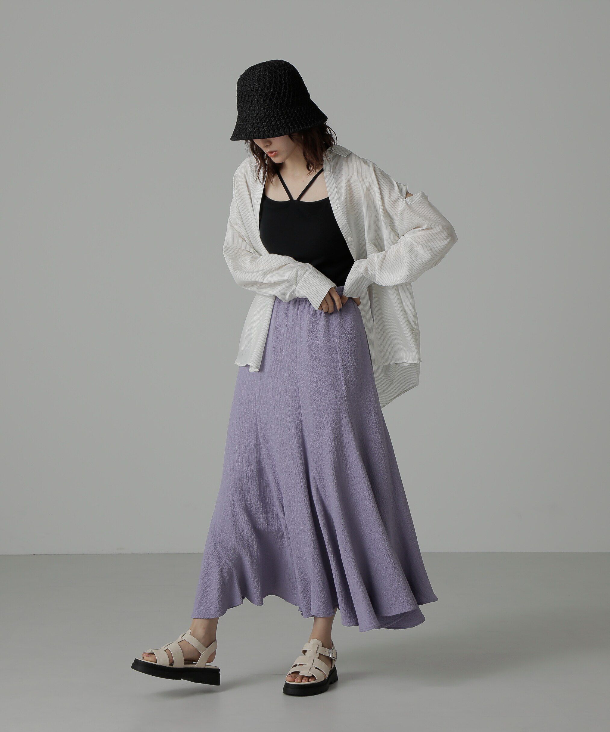  「肩スリットシアービッグシャツ」|シャツ・ブラウス|