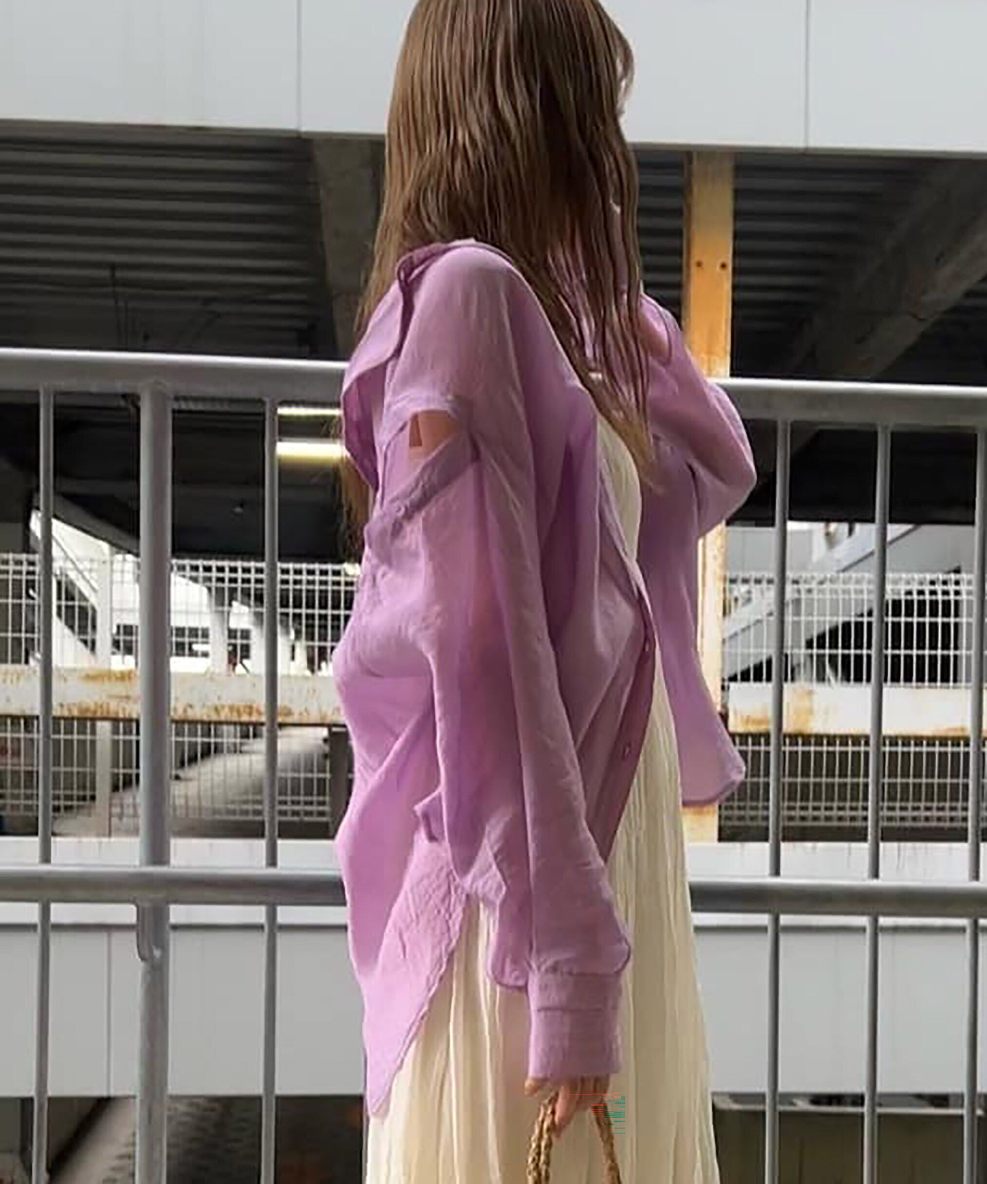  「肩スリットシアービッグシャツ」|シャツ・ブラウス|