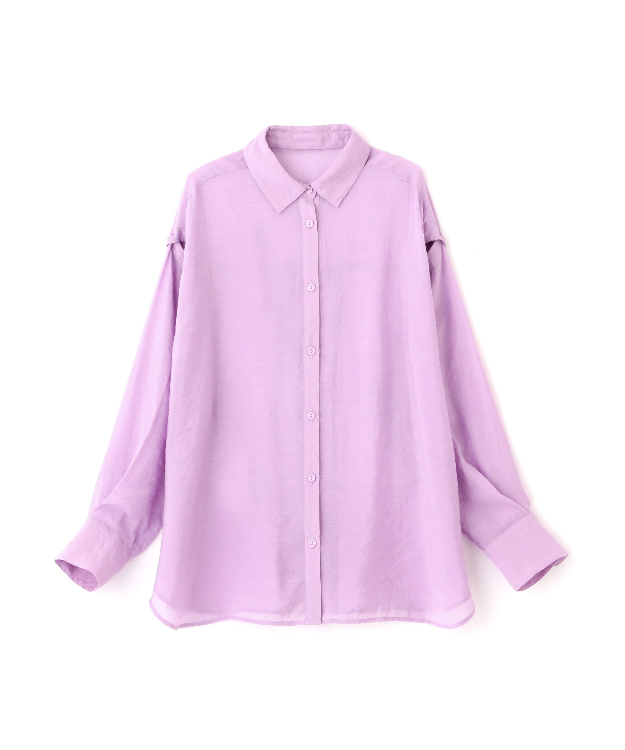  「肩スリットシアービッグシャツ」|シャツ・ブラウス|