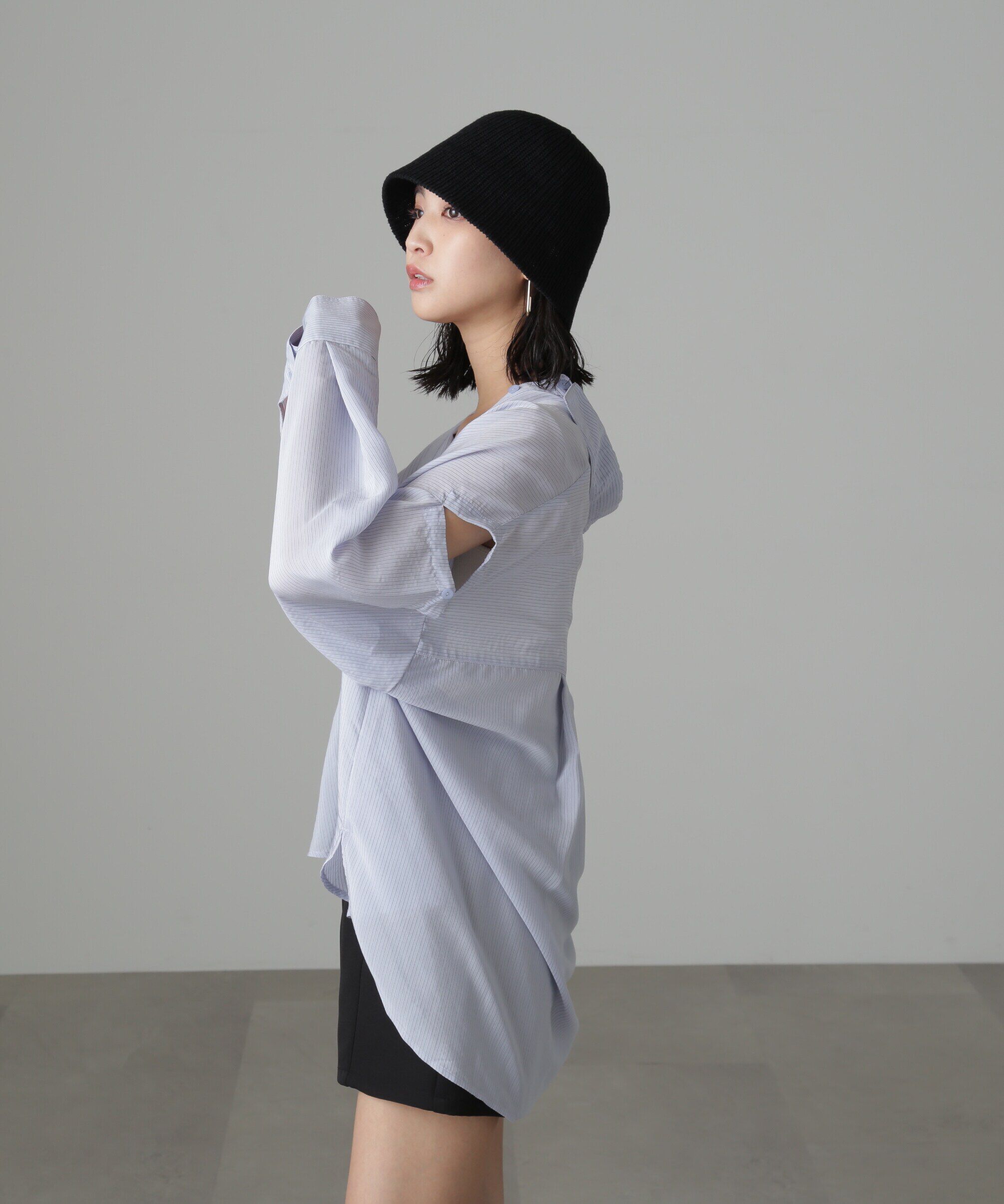  「肩スリットシアービッグシャツ」|シャツ・ブラウス|