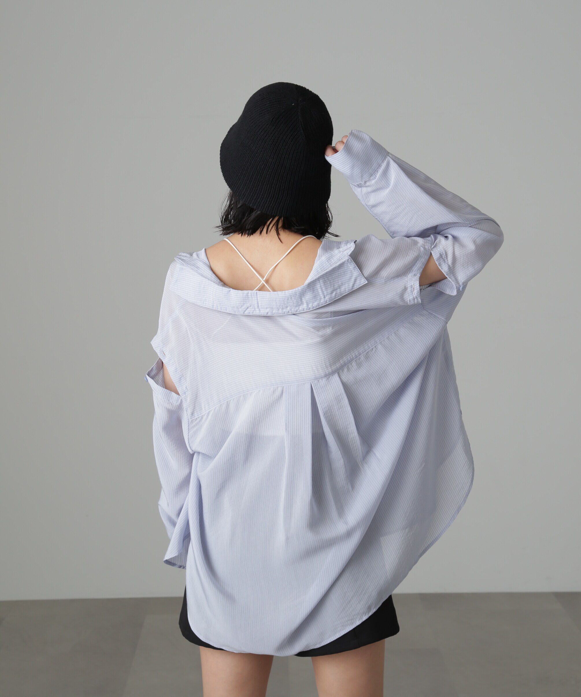  「肩スリットシアービッグシャツ」|シャツ・ブラウス|