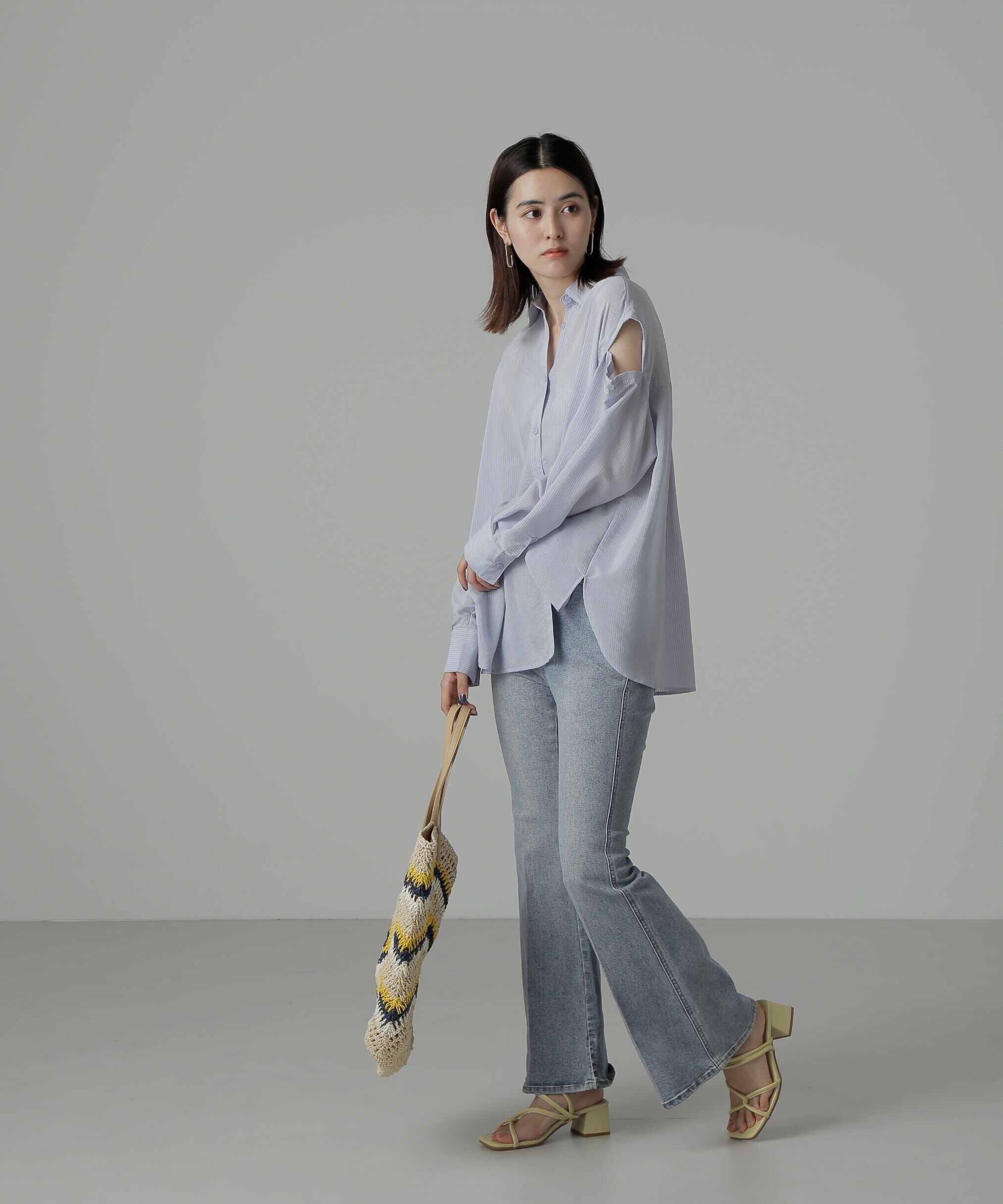  「肩スリットシアービッグシャツ」|シャツ・ブラウス|