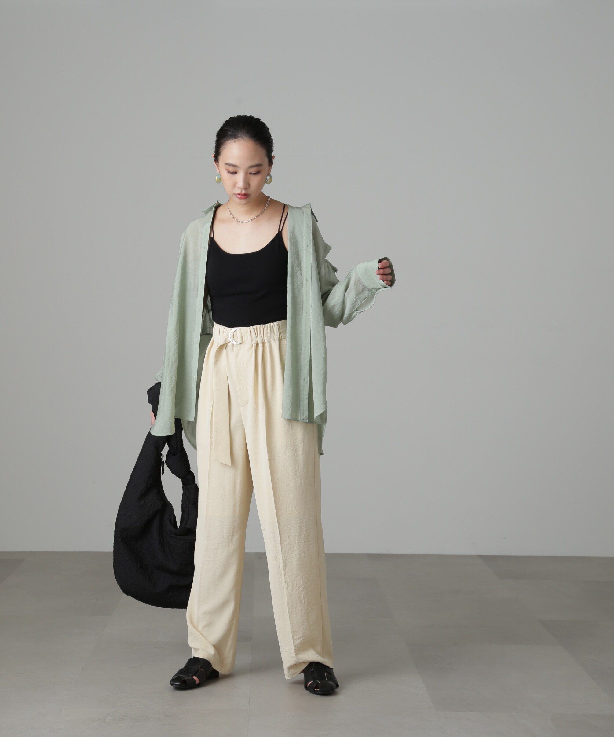  「肩スリットシアービッグシャツ」|シャツ・ブラウス|