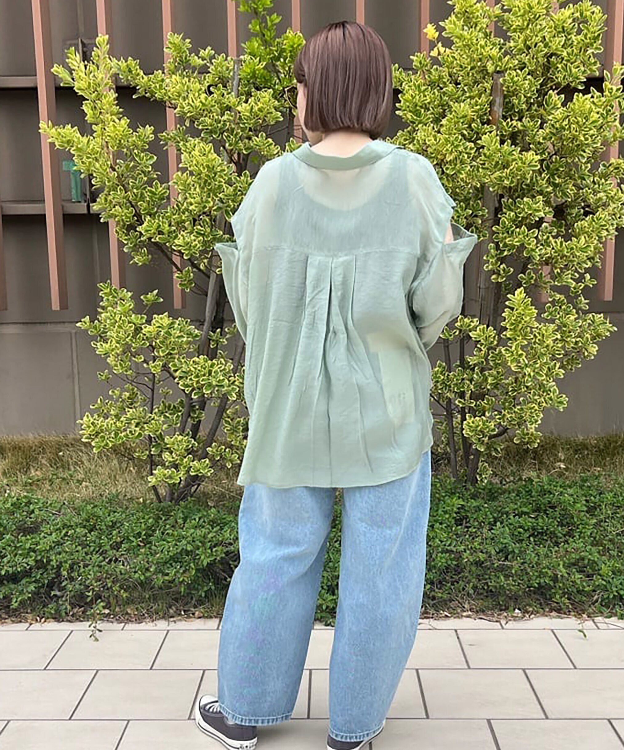  「肩スリットシアービッグシャツ」|シャツ・ブラウス|