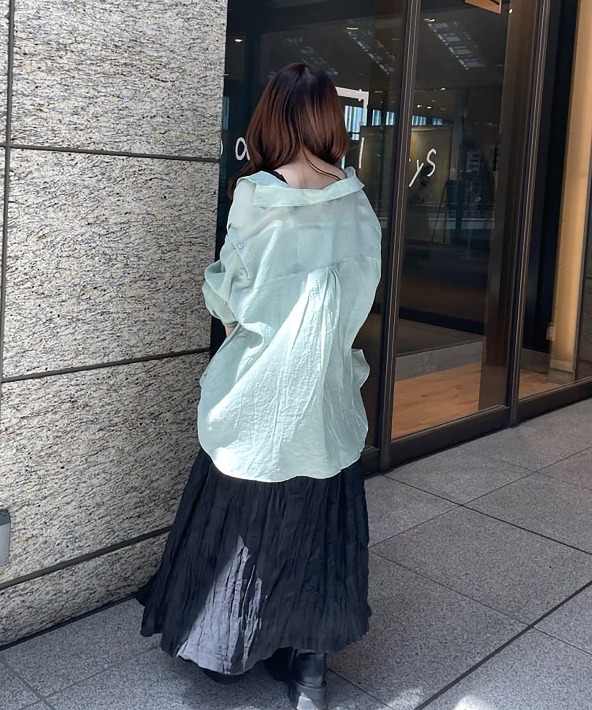  「肩スリットシアービッグシャツ」|シャツ・ブラウス|