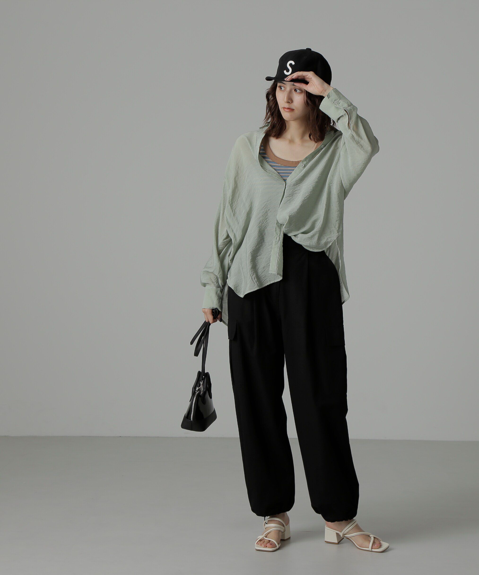  「肩スリットシアービッグシャツ」|シャツ・ブラウス|