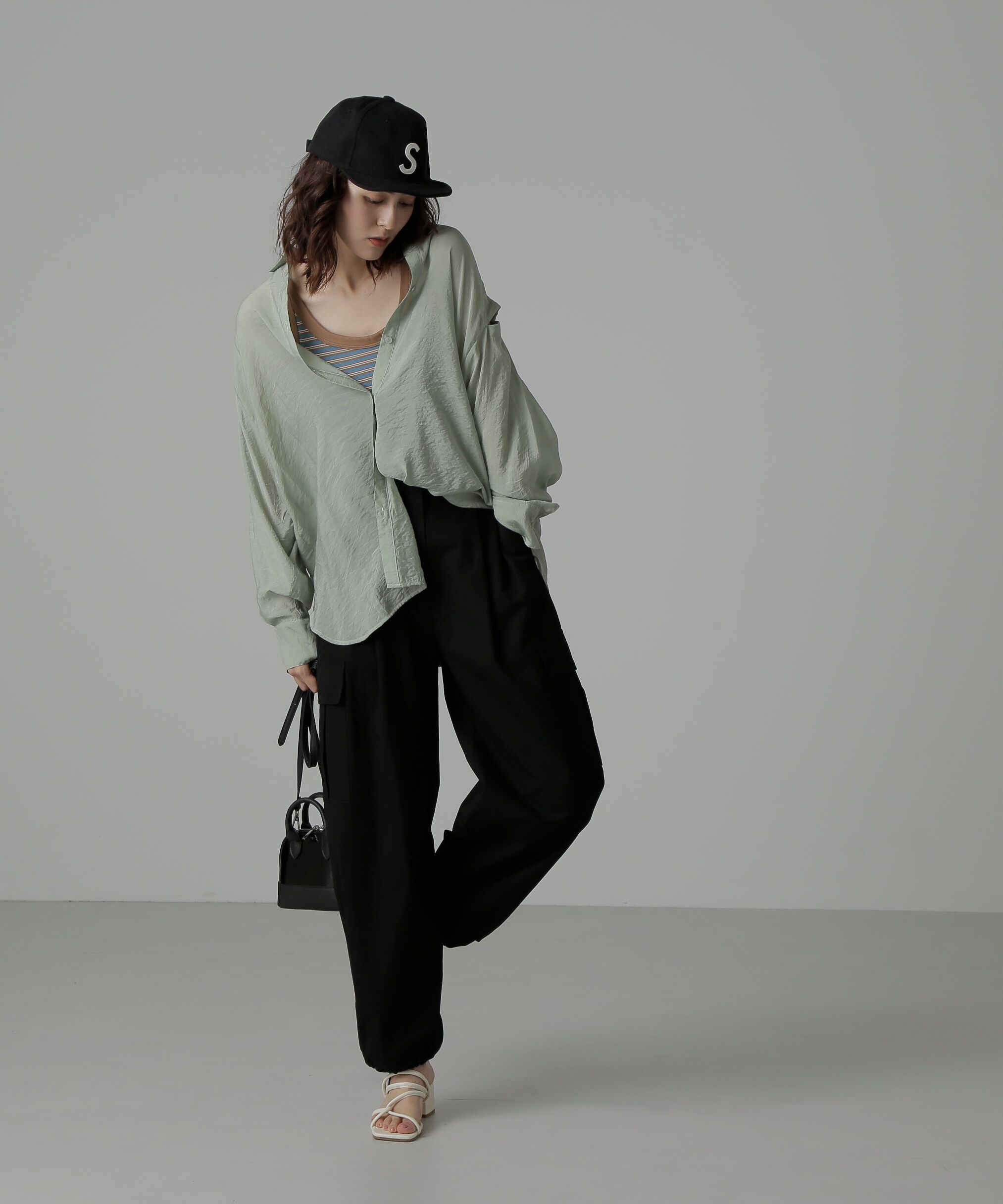  「肩スリットシアービッグシャツ」|シャツ・ブラウス|