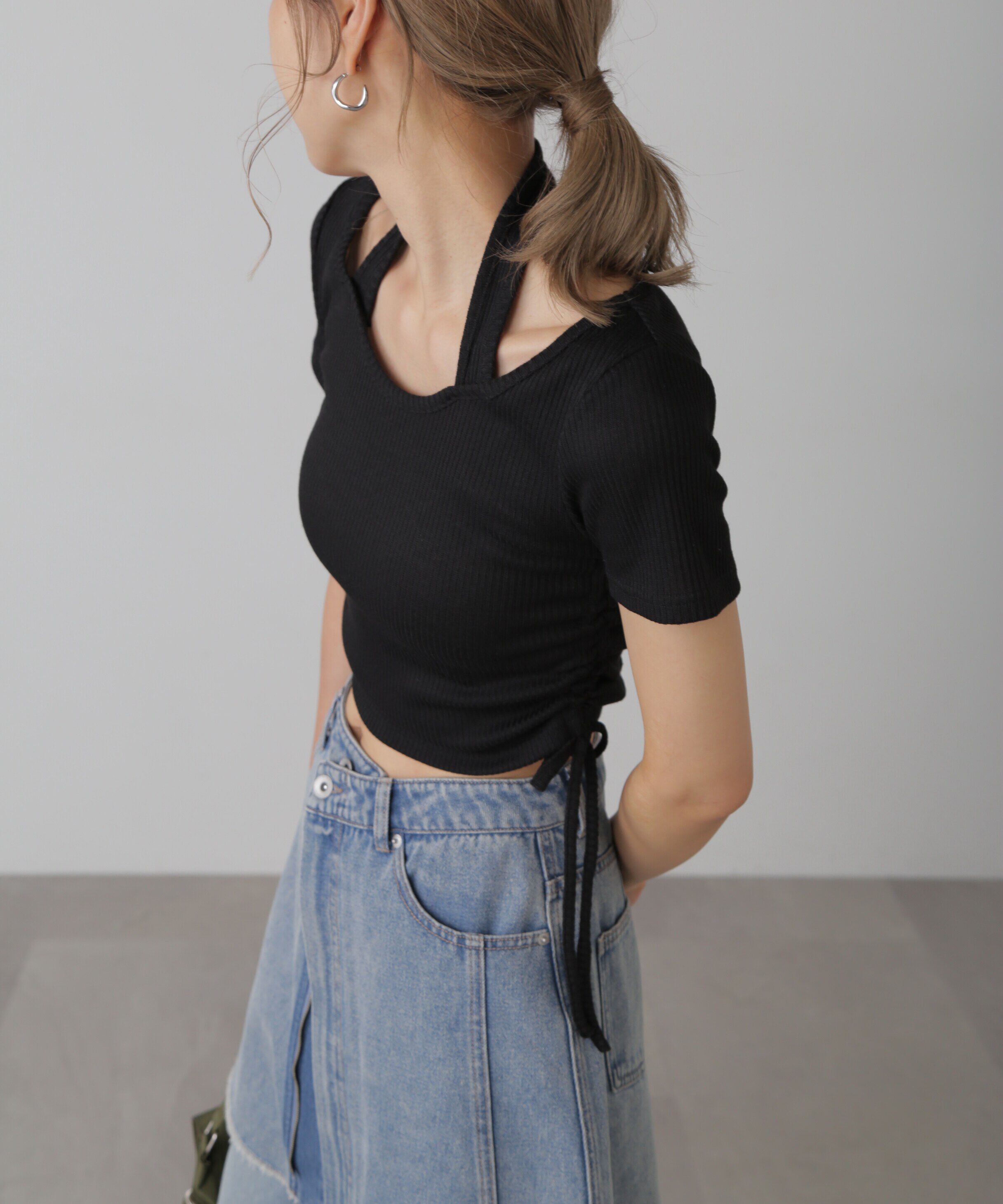  「ホルターネックコンパクトカットソー」|Tシャツ・カットソー|