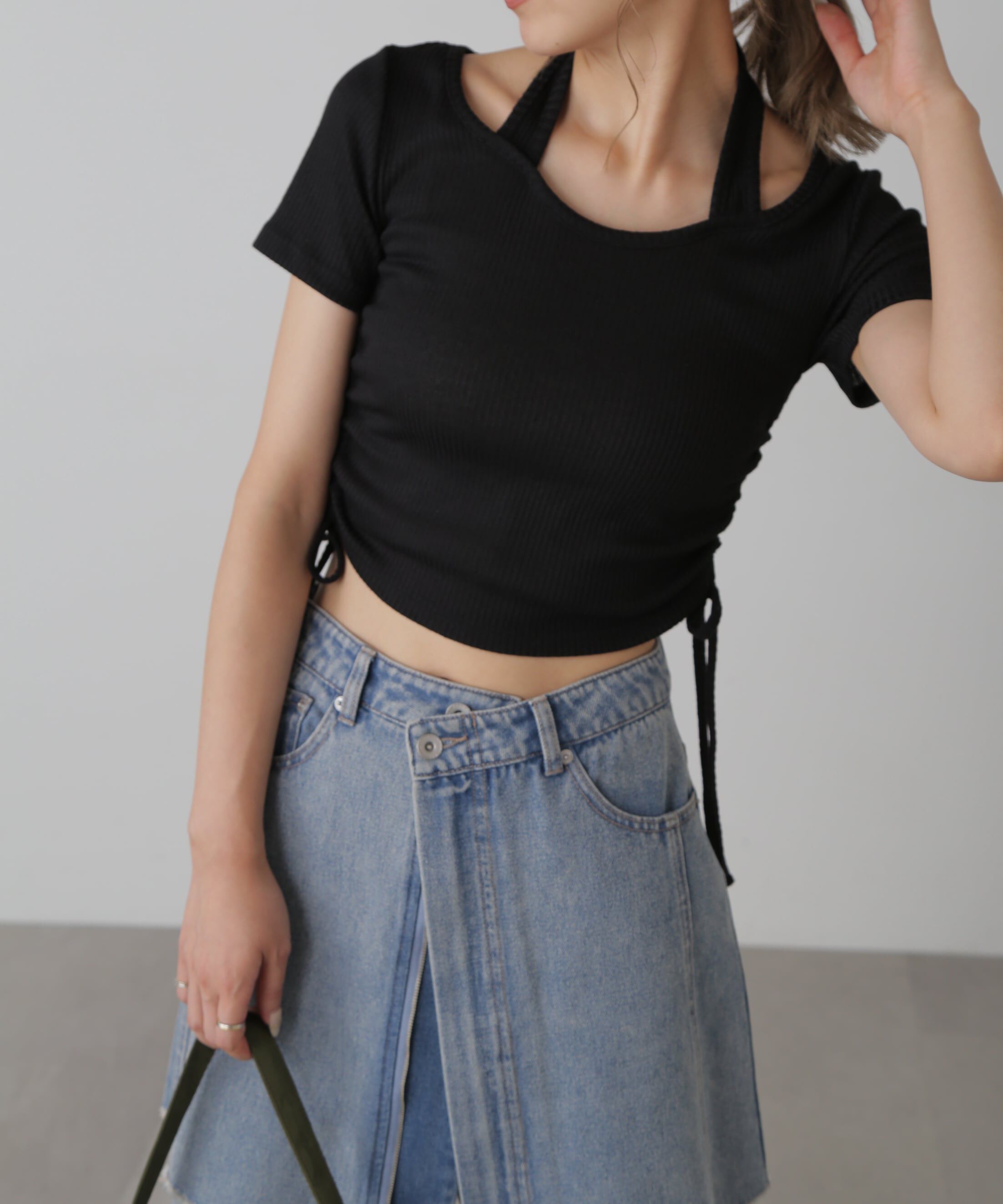  「ホルターネックコンパクトカットソー」|Tシャツ・カットソー|