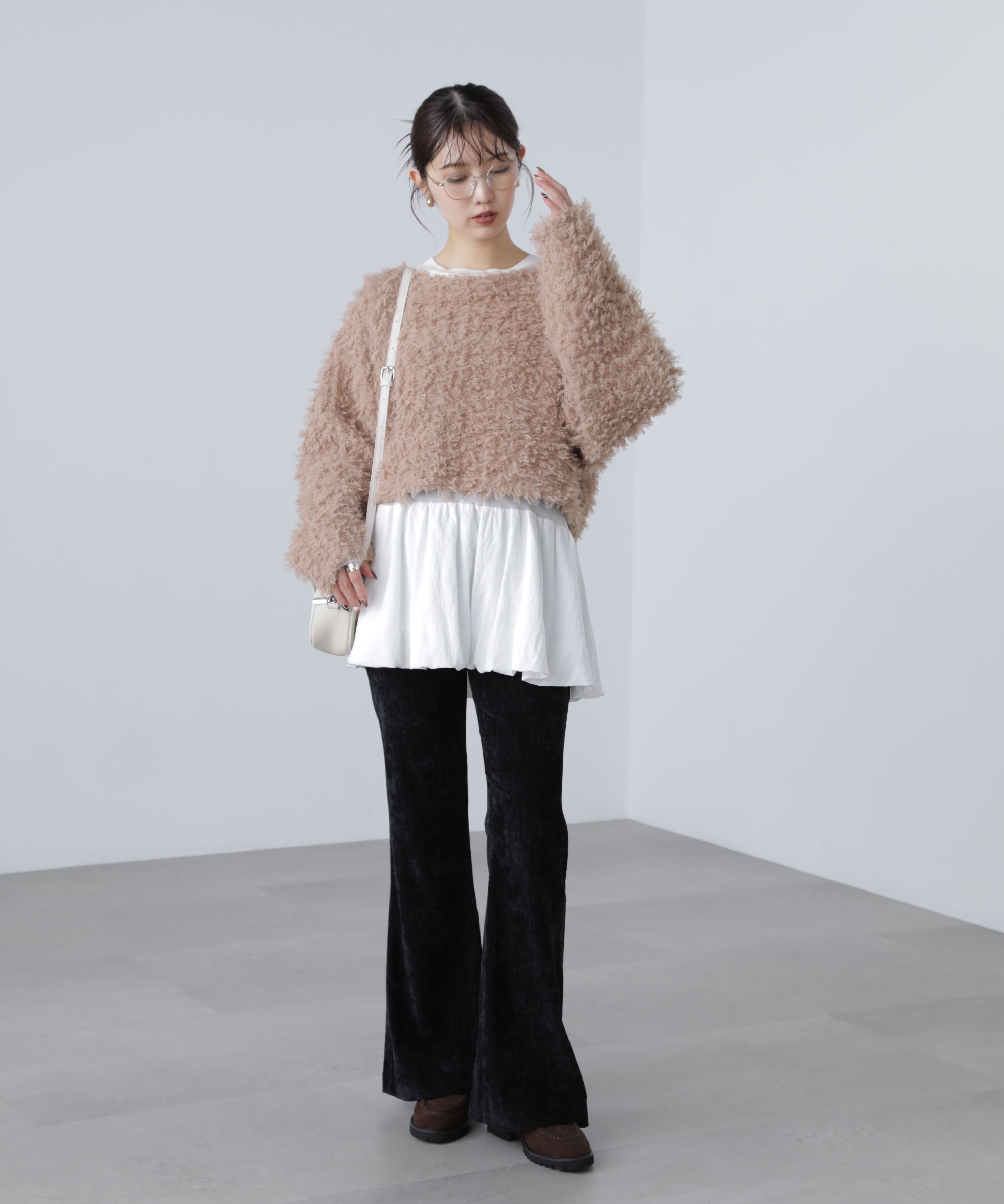  「ベロアフレアレギンスパンツ」|その他|