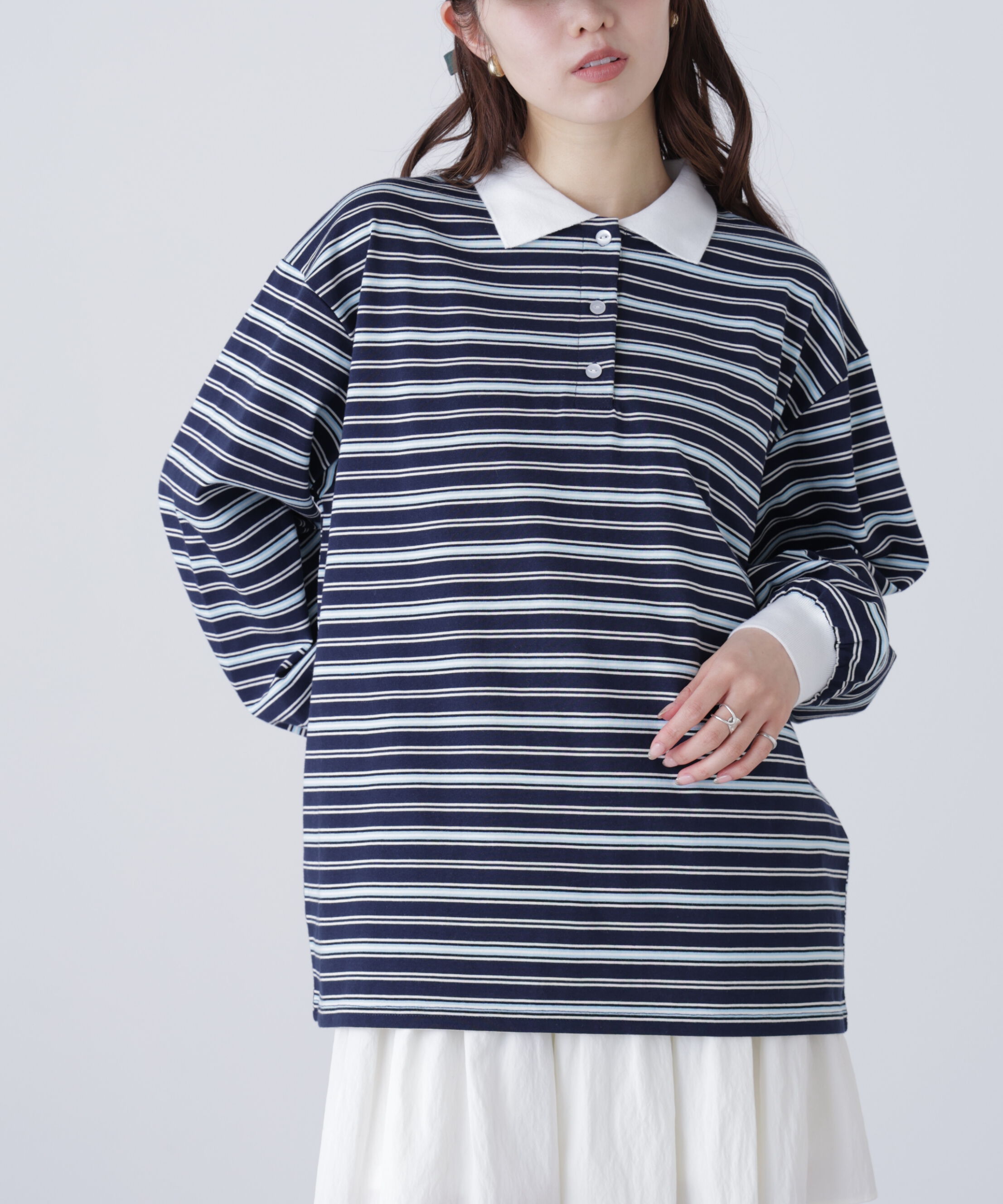  「マルチボーダーラガーポロシャツ」|Tシャツ・カットソー|